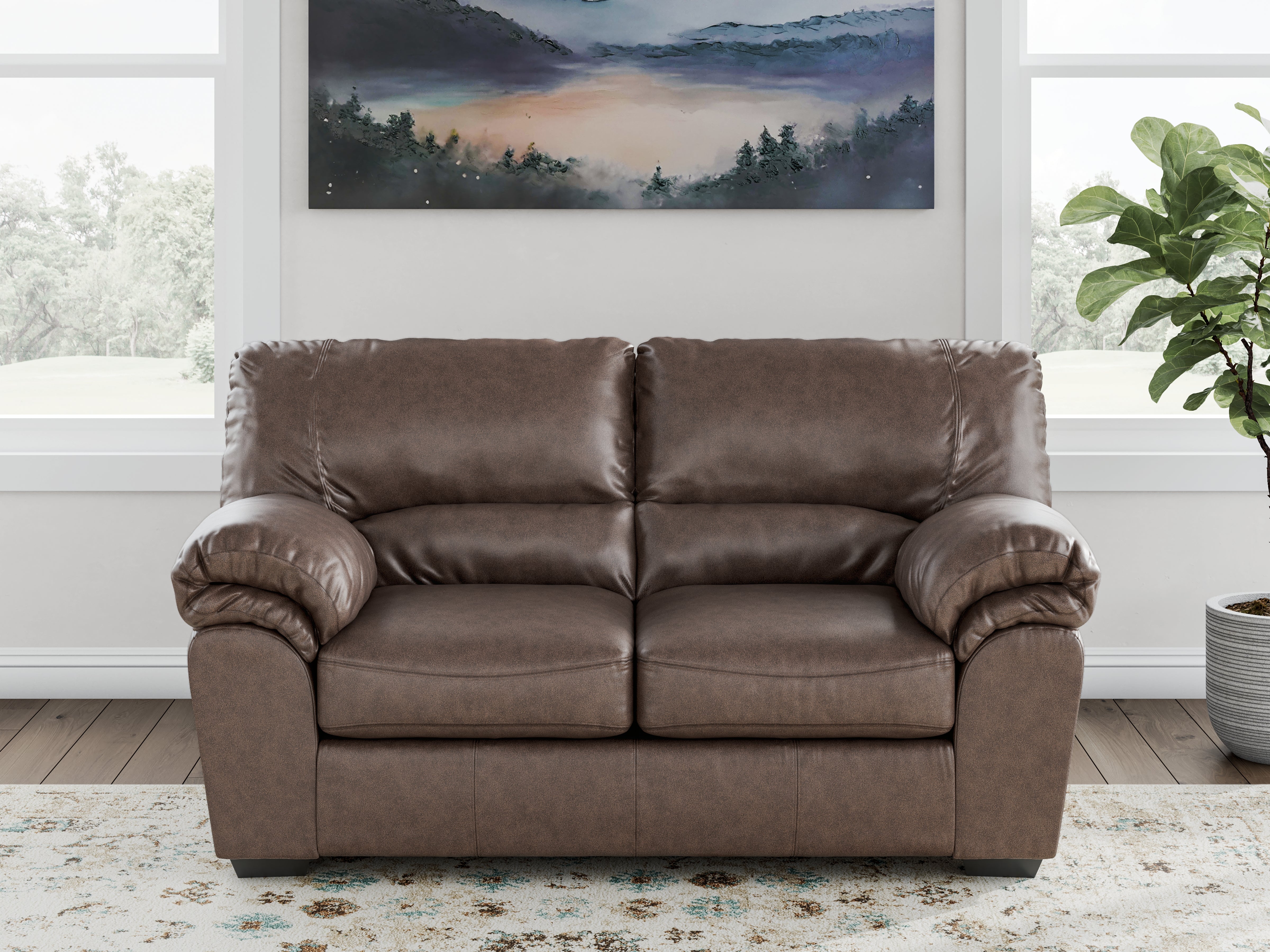 Prime Furniture - Ashley Furniture - WillowBend Living Room - Loveseat / Umber - PC2770535