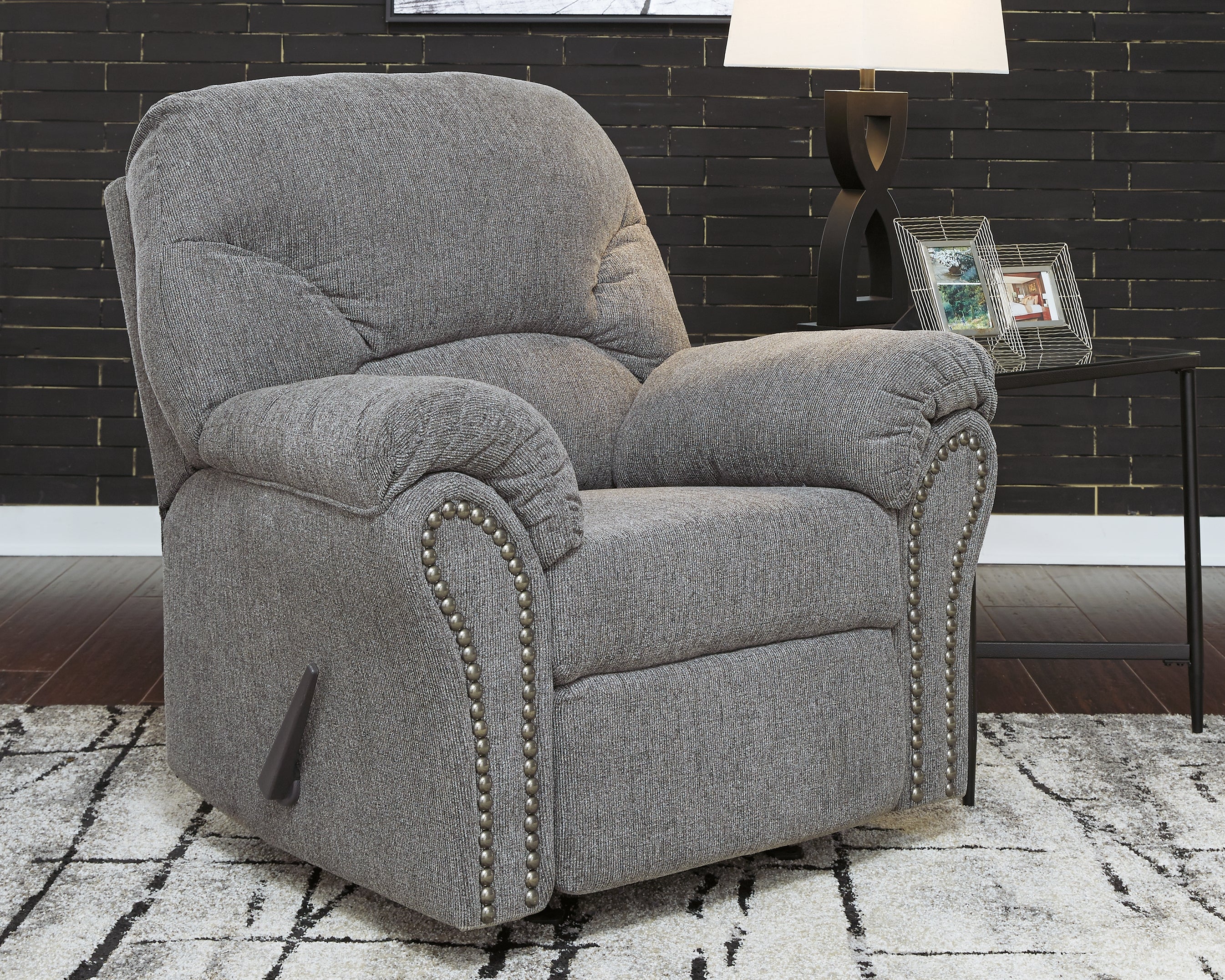 Prime Furniture - Ashley Furniture - Allmaxx Living Room - Rocker Recliner / Pewter - 2810525