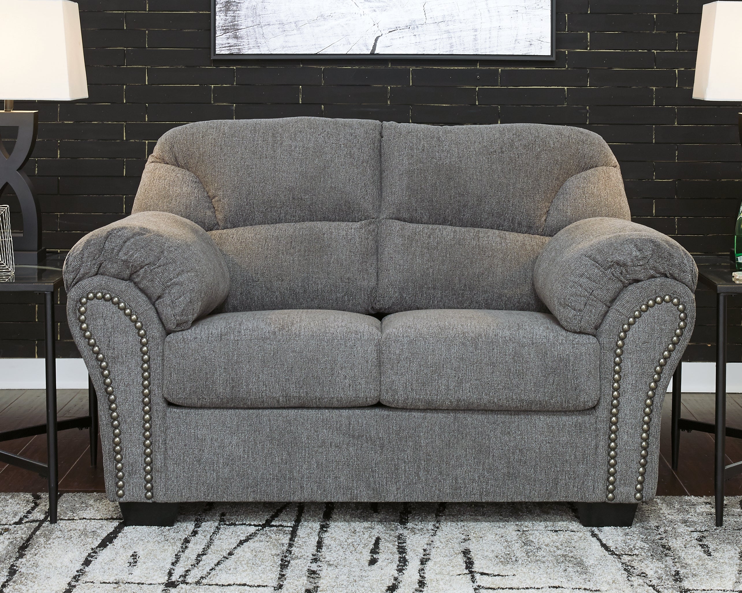 Prime Furniture - Ashley Furniture - Allmaxx Living Room - Loveseat / Pewter - 2810535