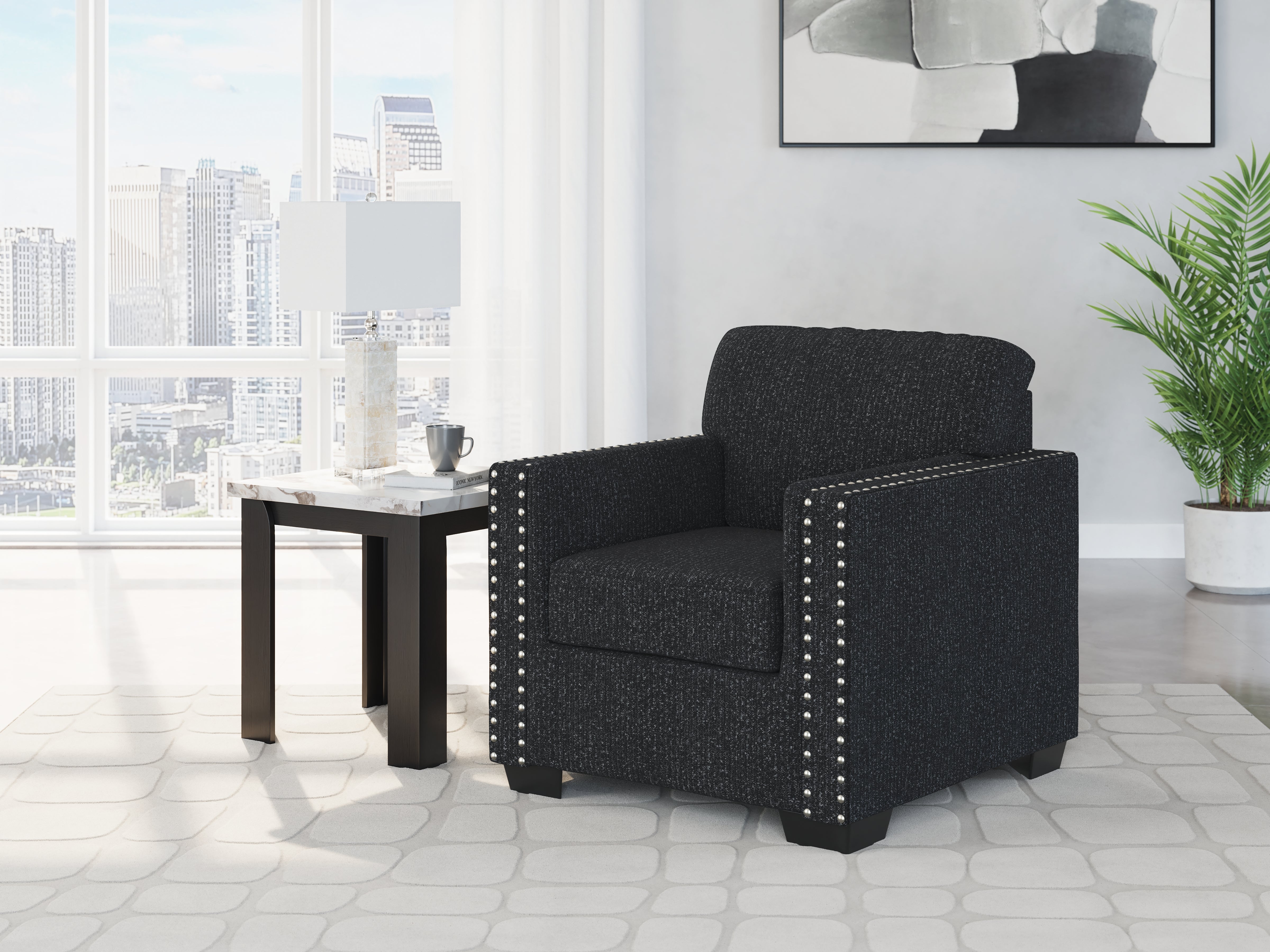 Prime Furniture - Ashley Furniture - Jasmine Peaks Living Room - Chair / Coal - 2890420