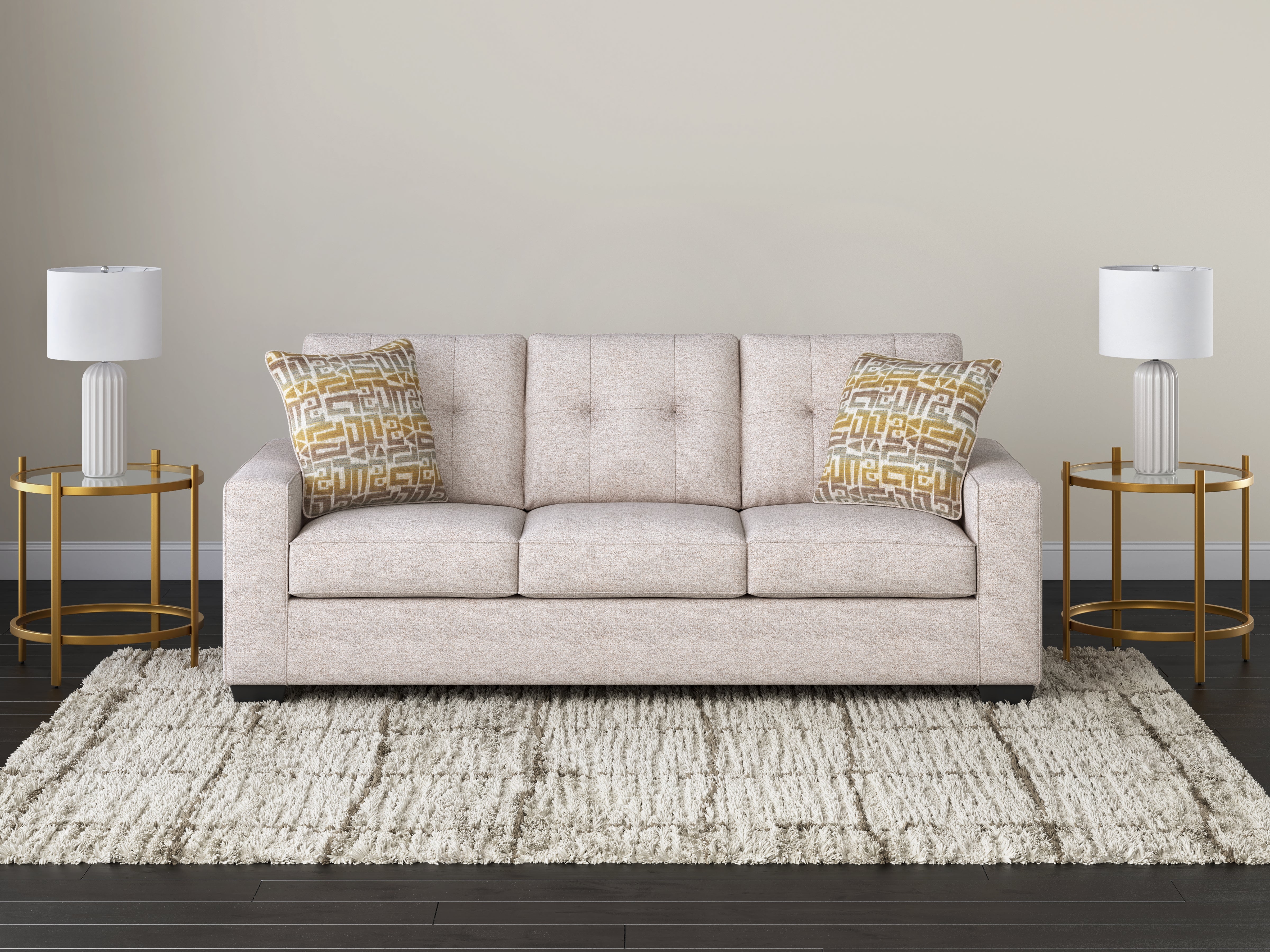 Prime Furniture - Ashley Furniture - Larimer Living Room - Sofa / Stone - PC2920338