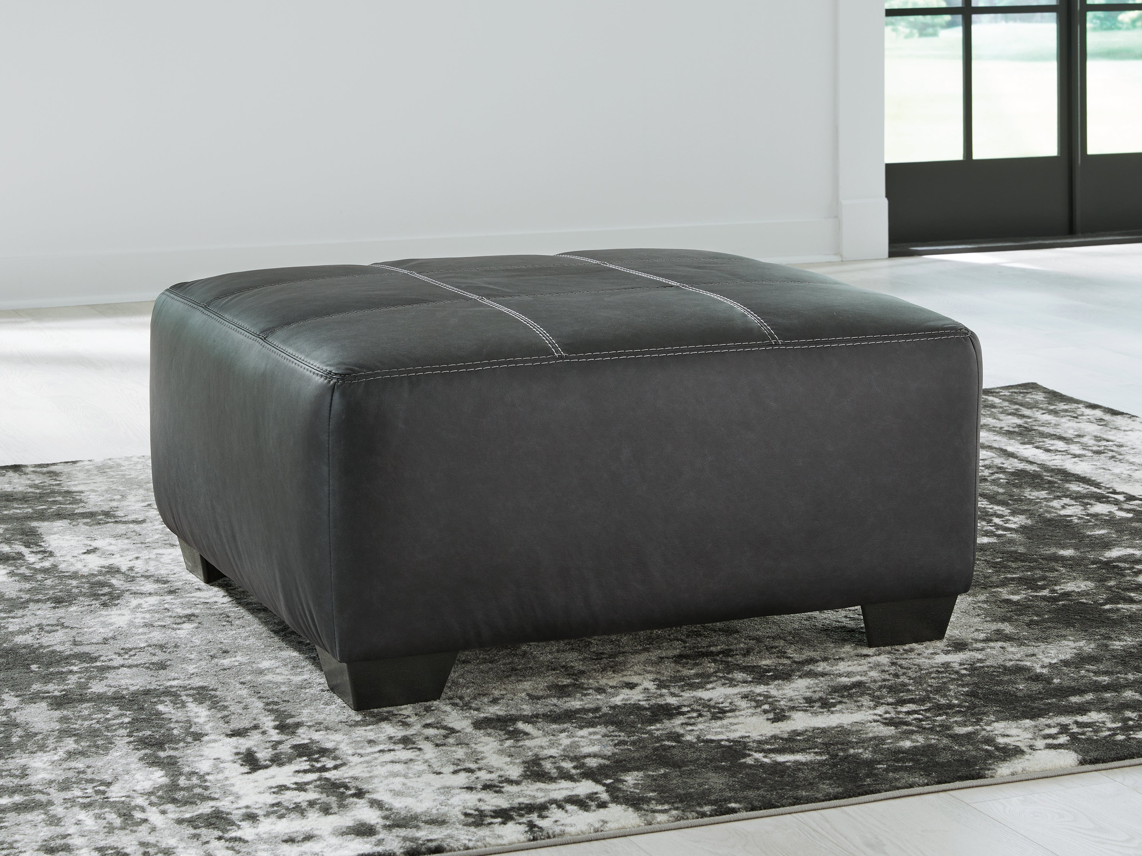Prime Furniture - Ashley Furniture - Brixley Pier Living Room - Oversized Accent Ottoman / Graphite - 2990608