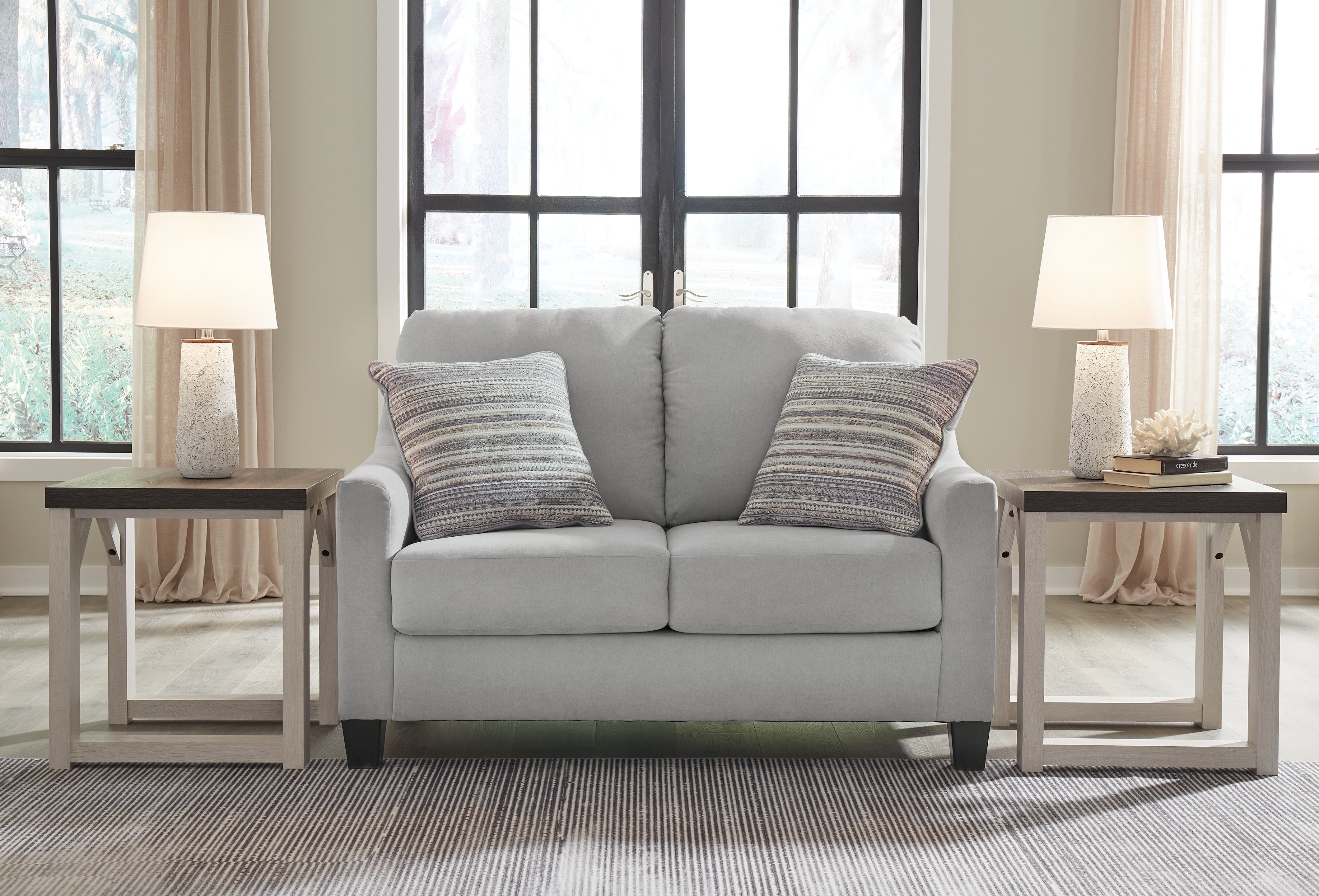 Prime Furniture - Ashley Furniture - Adlai Living Room - Loveseat / Shadow - 3010335
