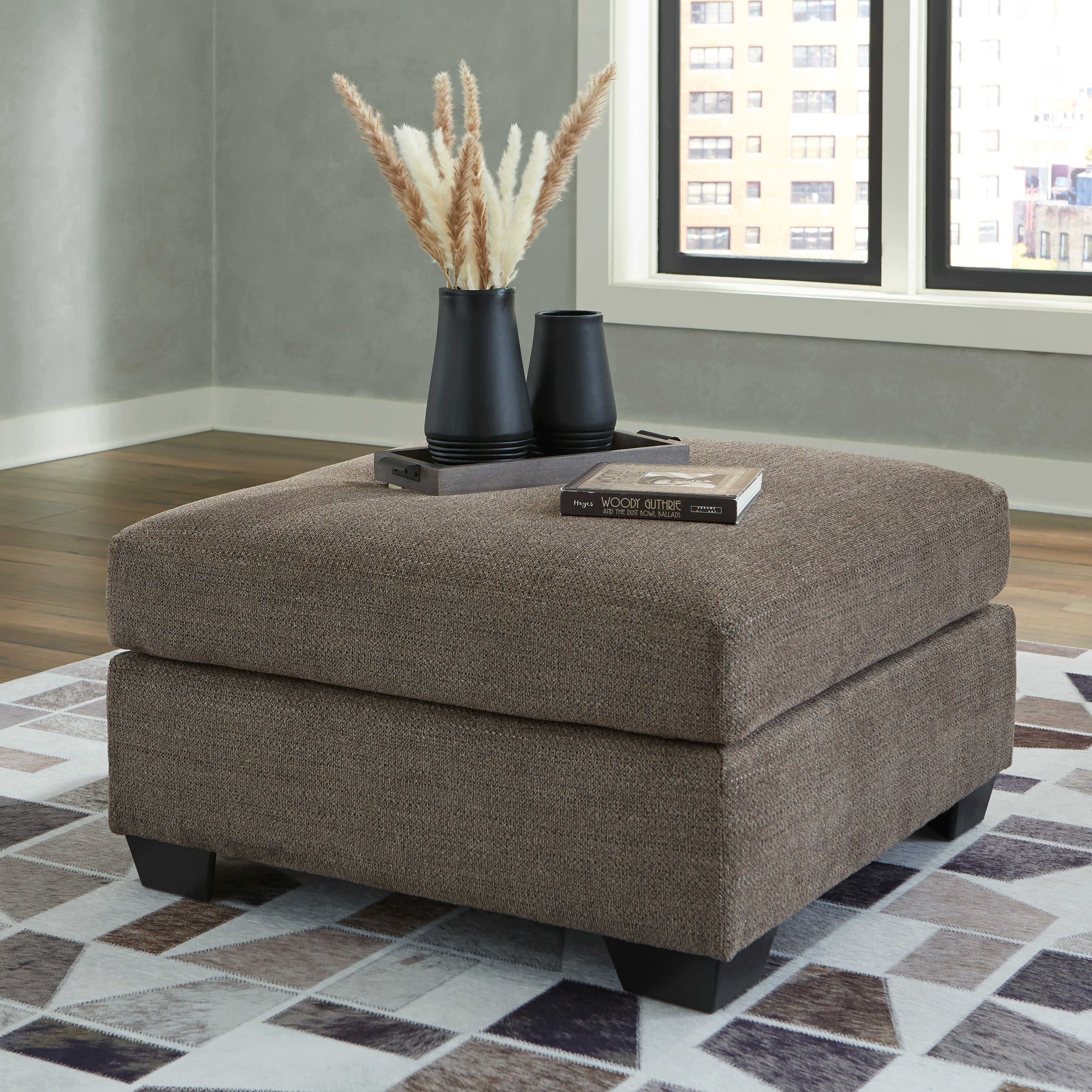 Prime Furniture - Ashley Furniture - Mahoney Living Room - Oversized Accent Ottoman / Chocolate - 3100508