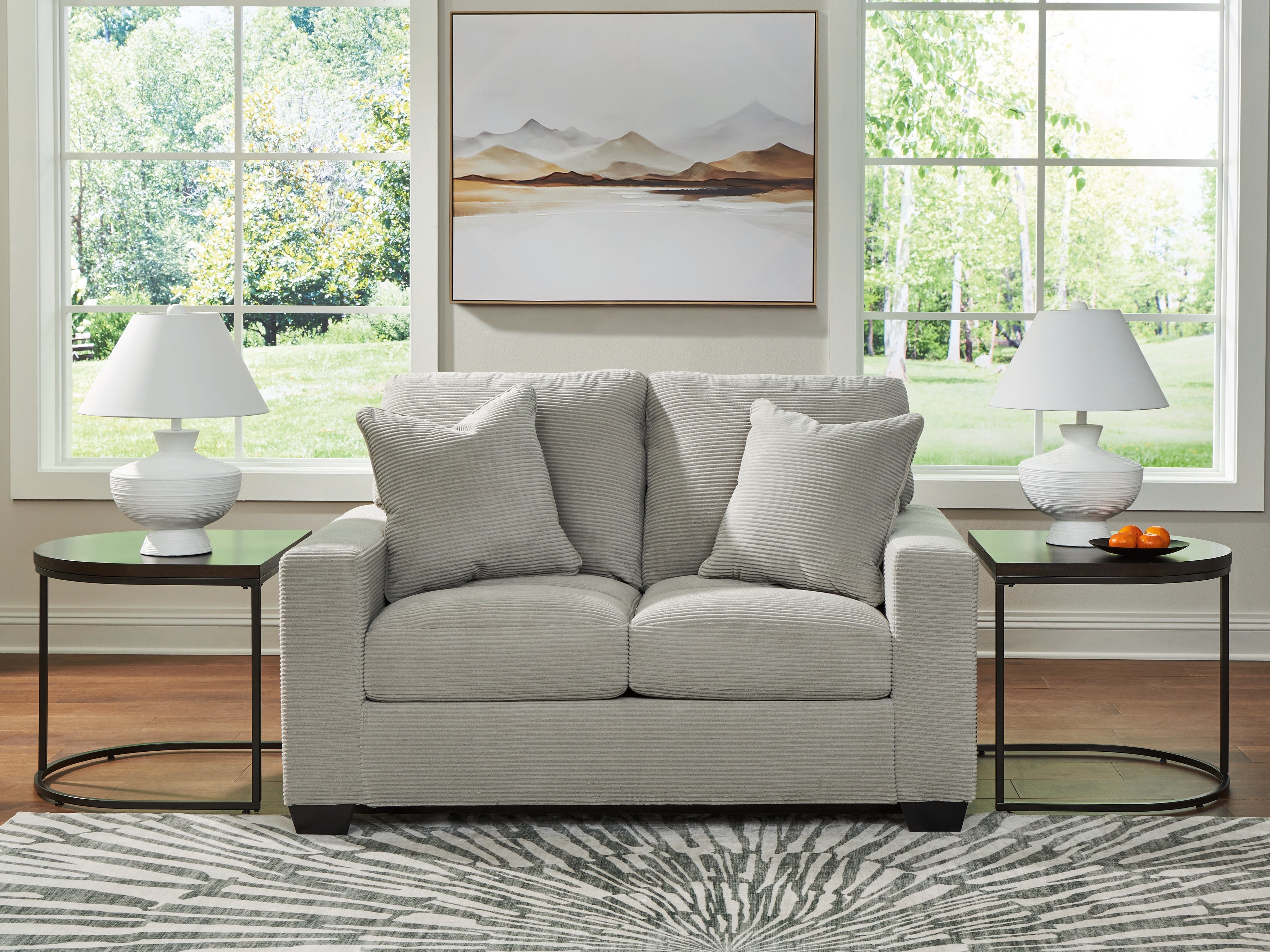 Prime Furniture - Ashley Furniture - Greenbriar Living Room - Loveseat / Smoke - PC3200535