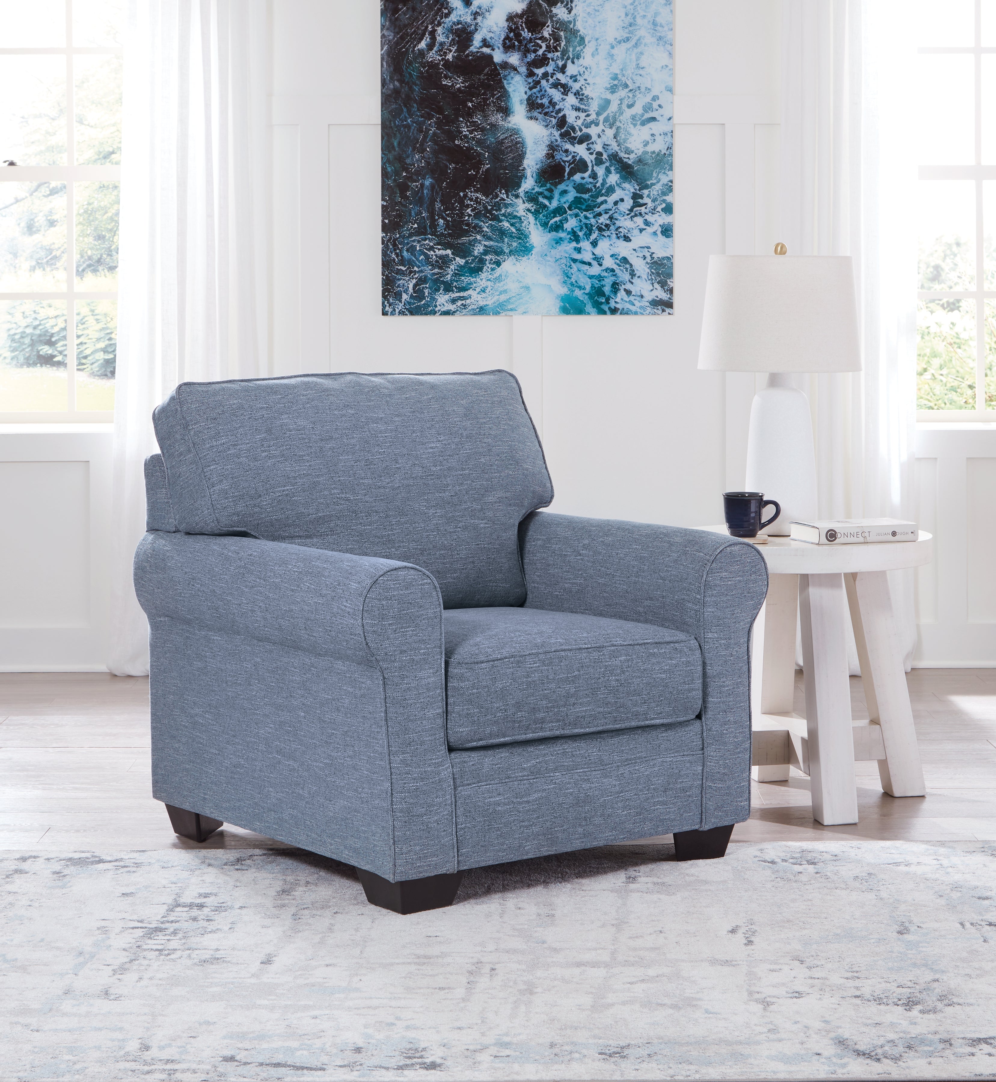 Prime Furniture - Ashley Furniture - Carissa Manor Living Room - Chair / Denim - 3260420