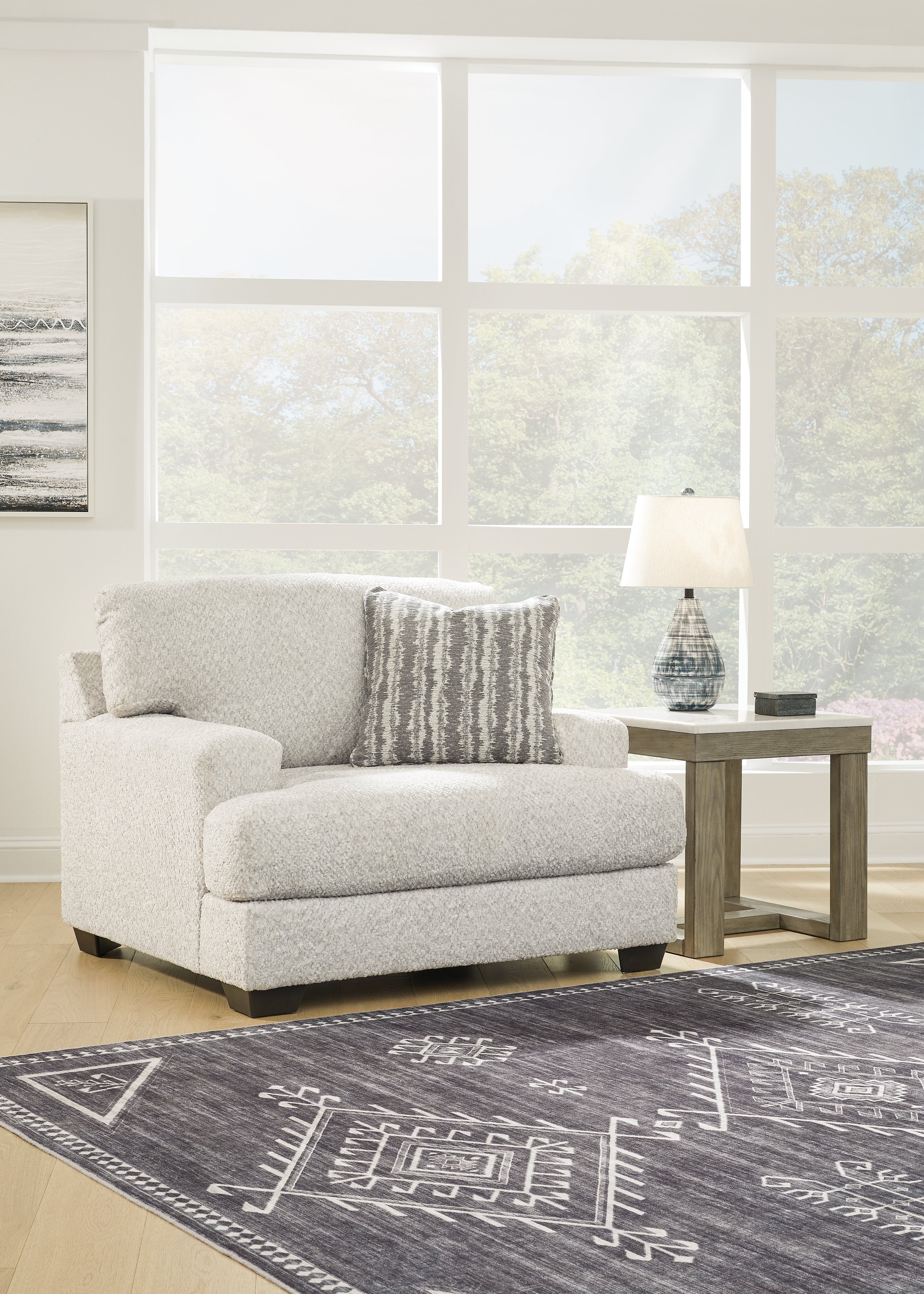 Prime Furniture - Ashley Furniture - Brebryan Living Room - Chair and a Half / Flannel - 3440123