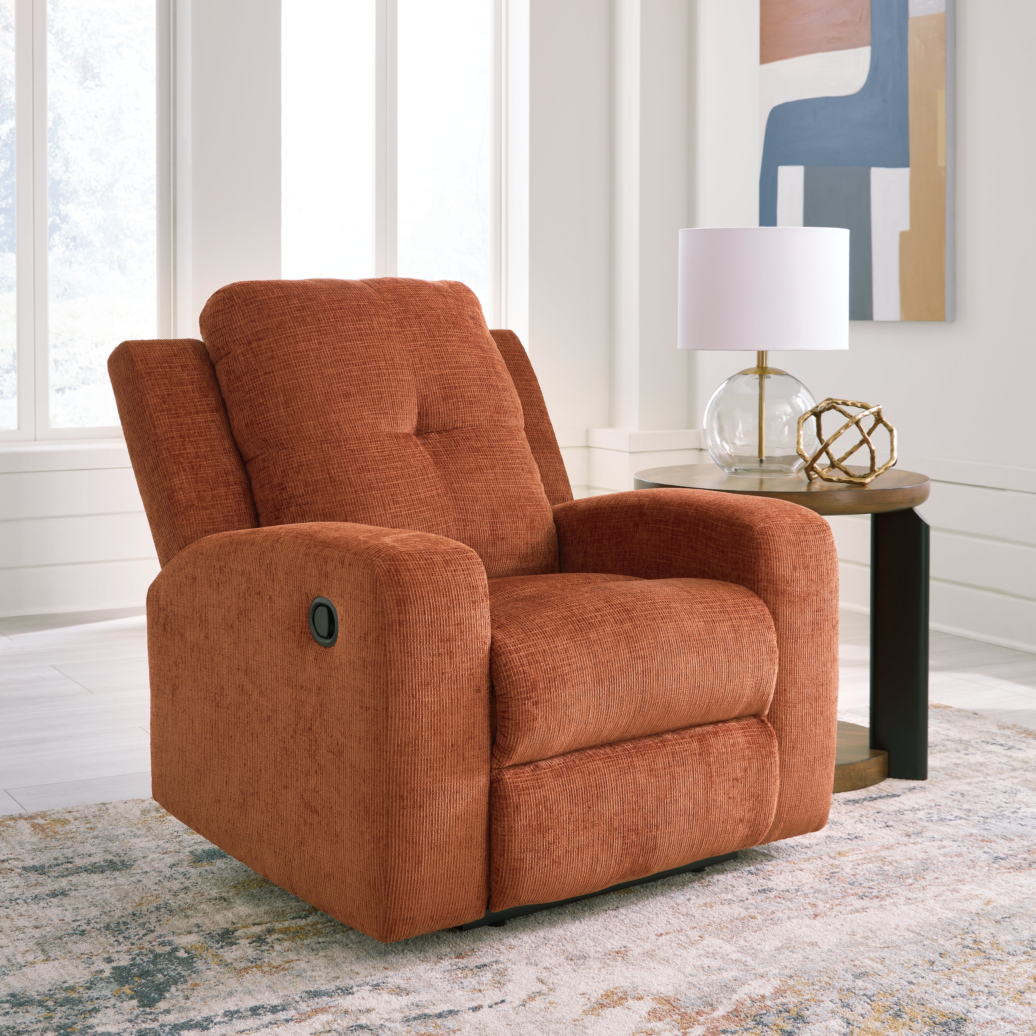 Prime Furniture - Ashley Furniture - Danum Living Room - Zero Wall Recliner / Spice - 3880729