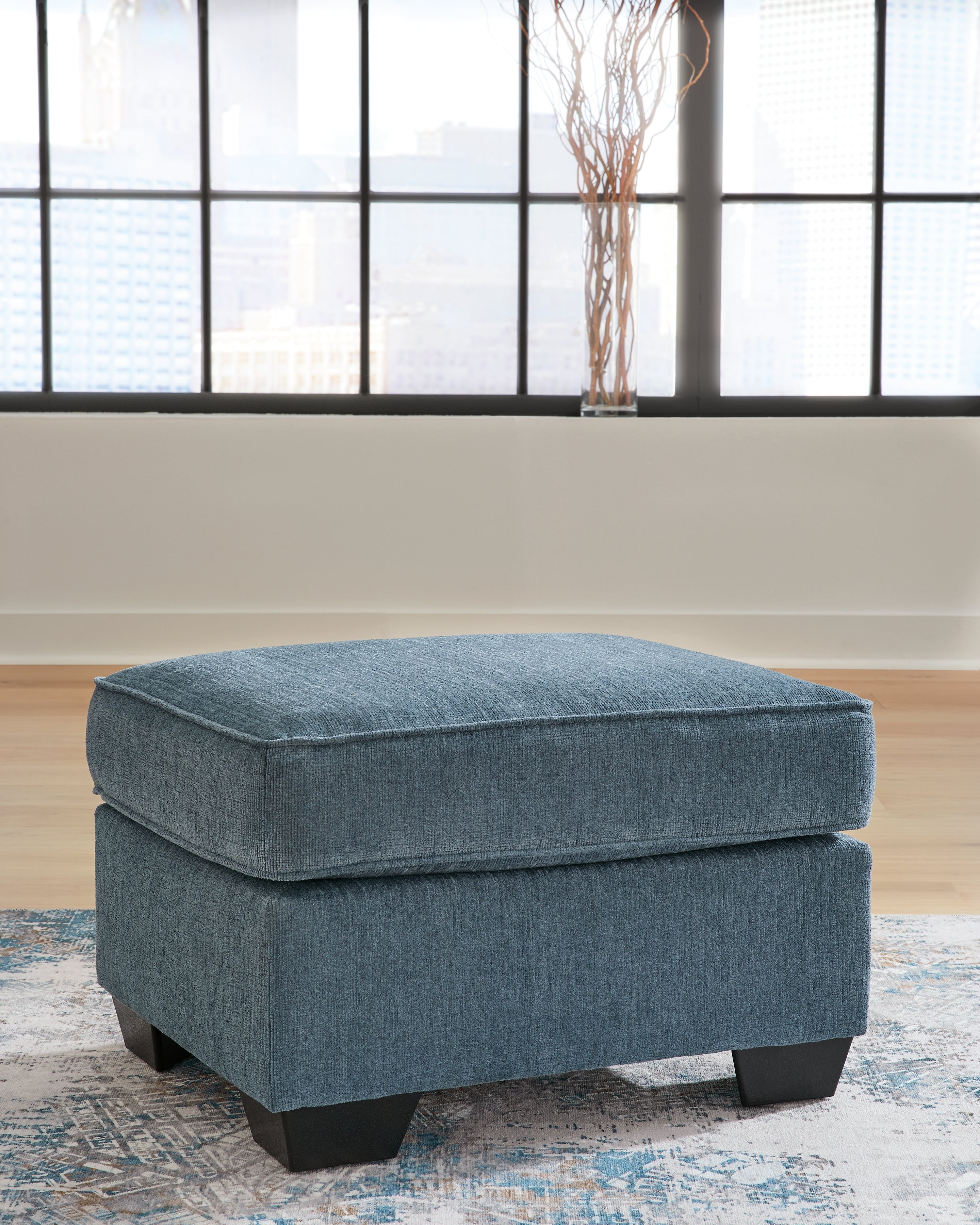 Prime Furniture - Ashley Furniture - Cashton Living Room - Ottoman / Blue - 4060514