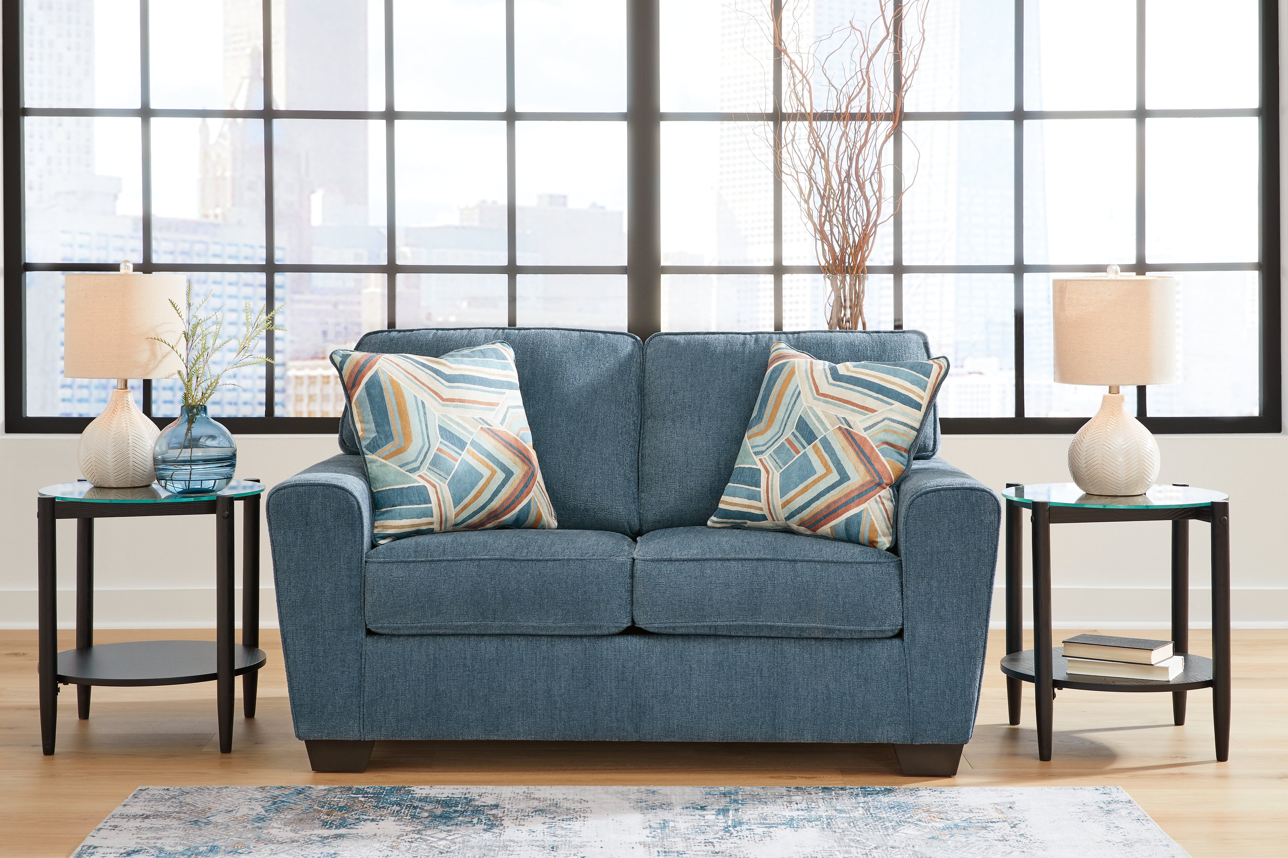 Prime Furniture - Ashley Furniture - Cashton Living Room - Loveseat / Blue - 4060535