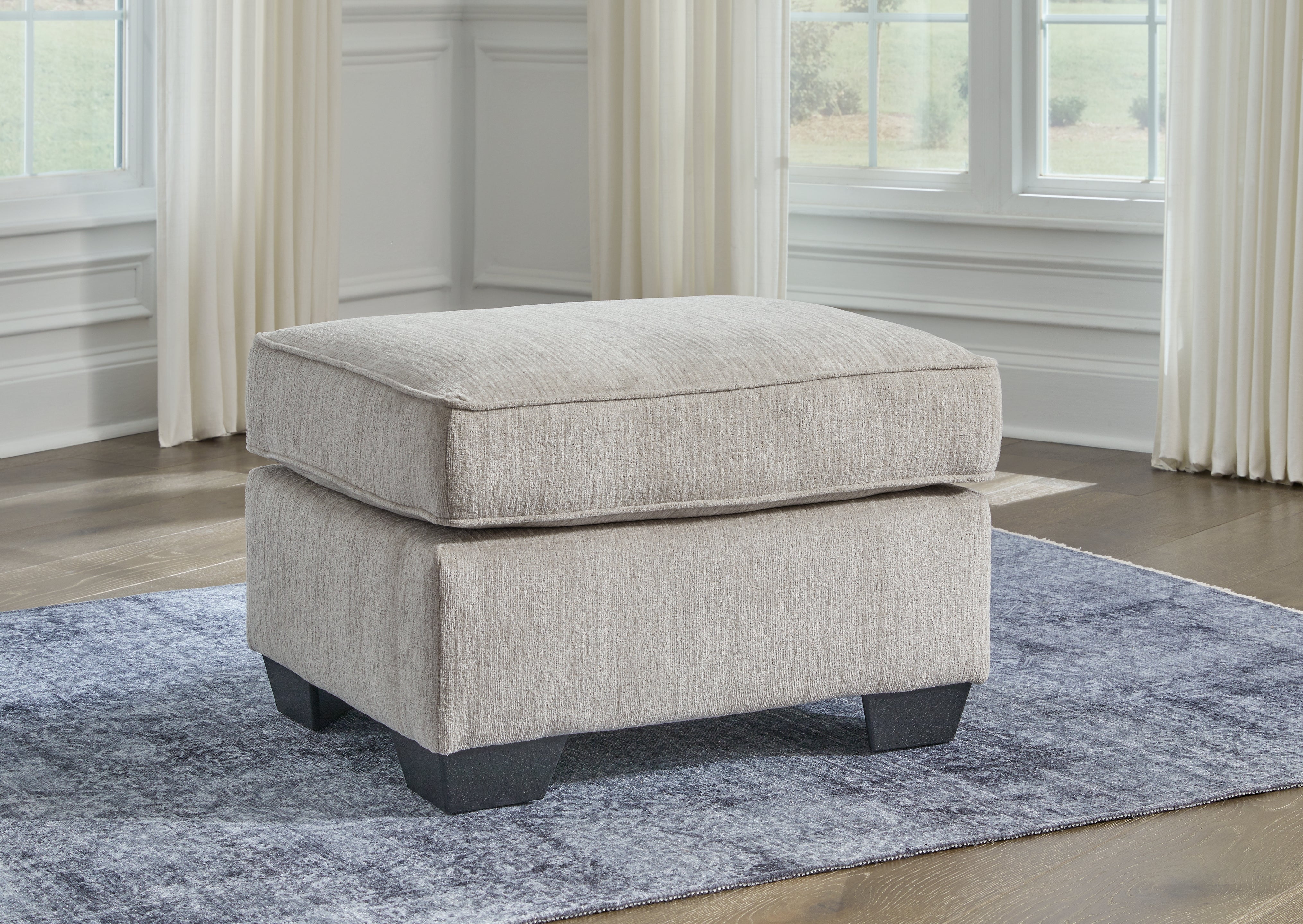 Prime Furniture - Ashley Furniture - Cashton Living Room - Ottoman / Ice - 4060614