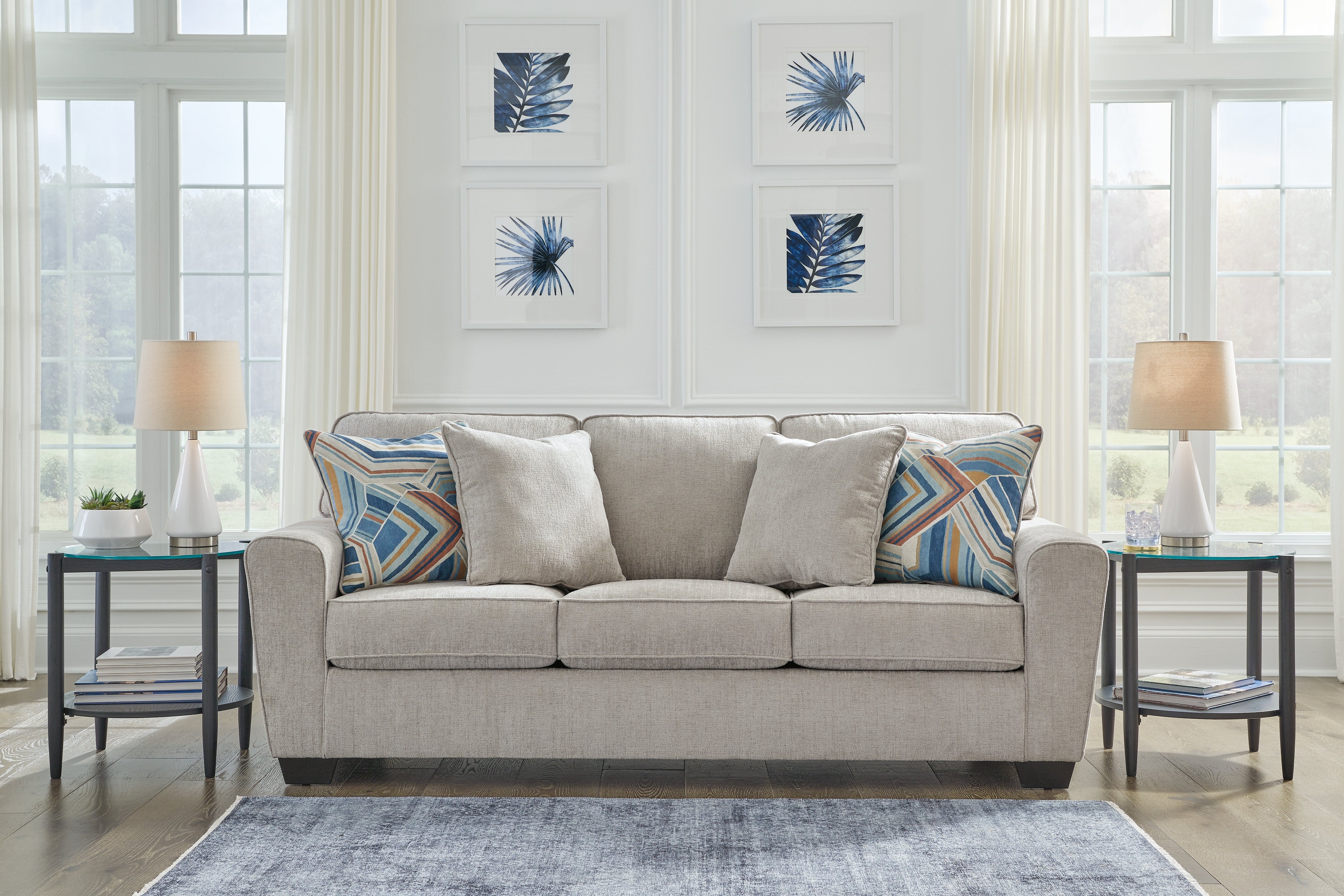 Prime Furniture - Ashley Furniture - Cashton Living Room - Sofa / Ice - 4060638