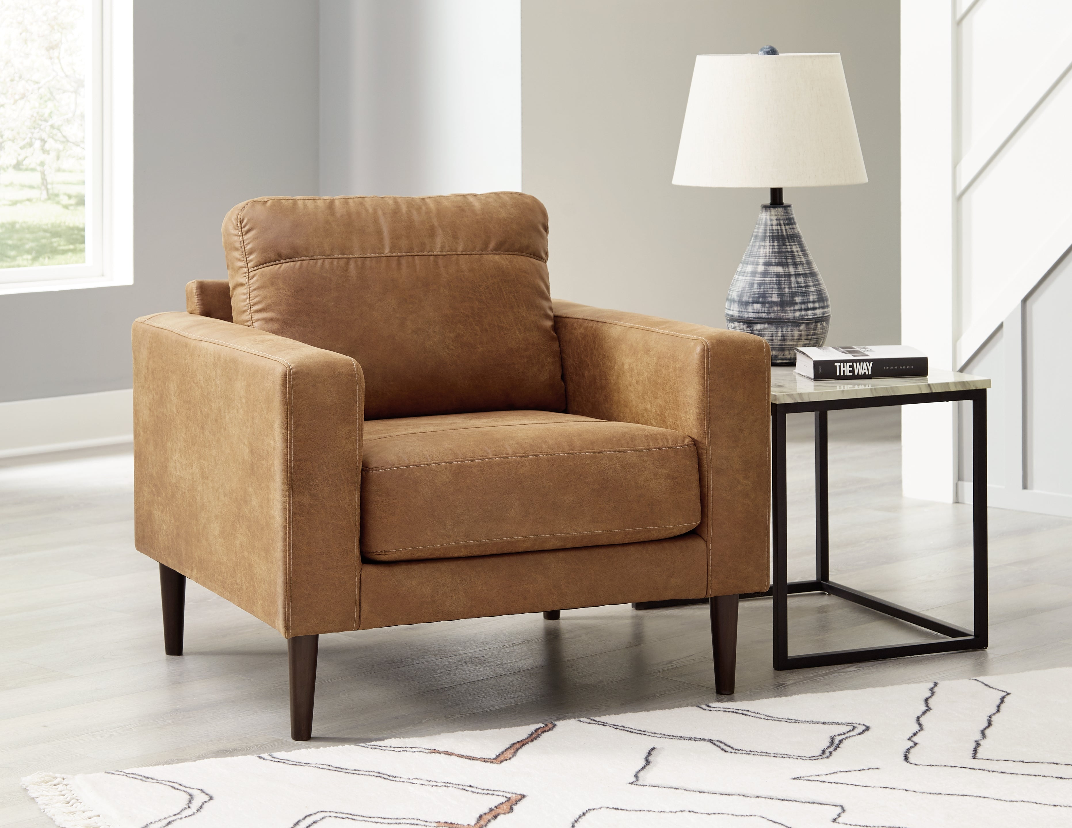 Prime Furniture - Ashley Furniture - Telora Living Room - Chair / Caramel - 4100220