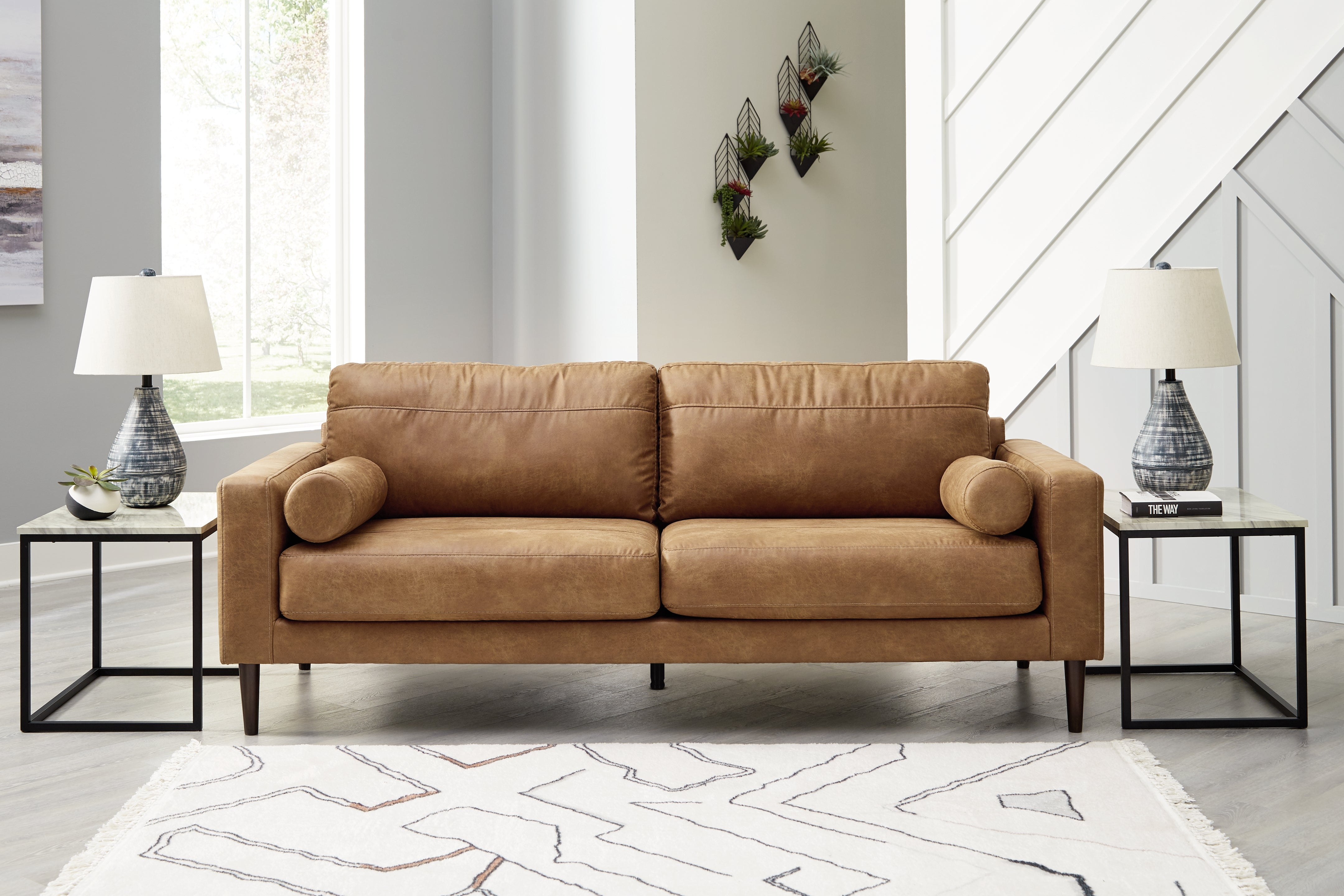 Prime Furniture - Ashley Furniture - Telora Living Room - Sofa / Caramel - 4100238