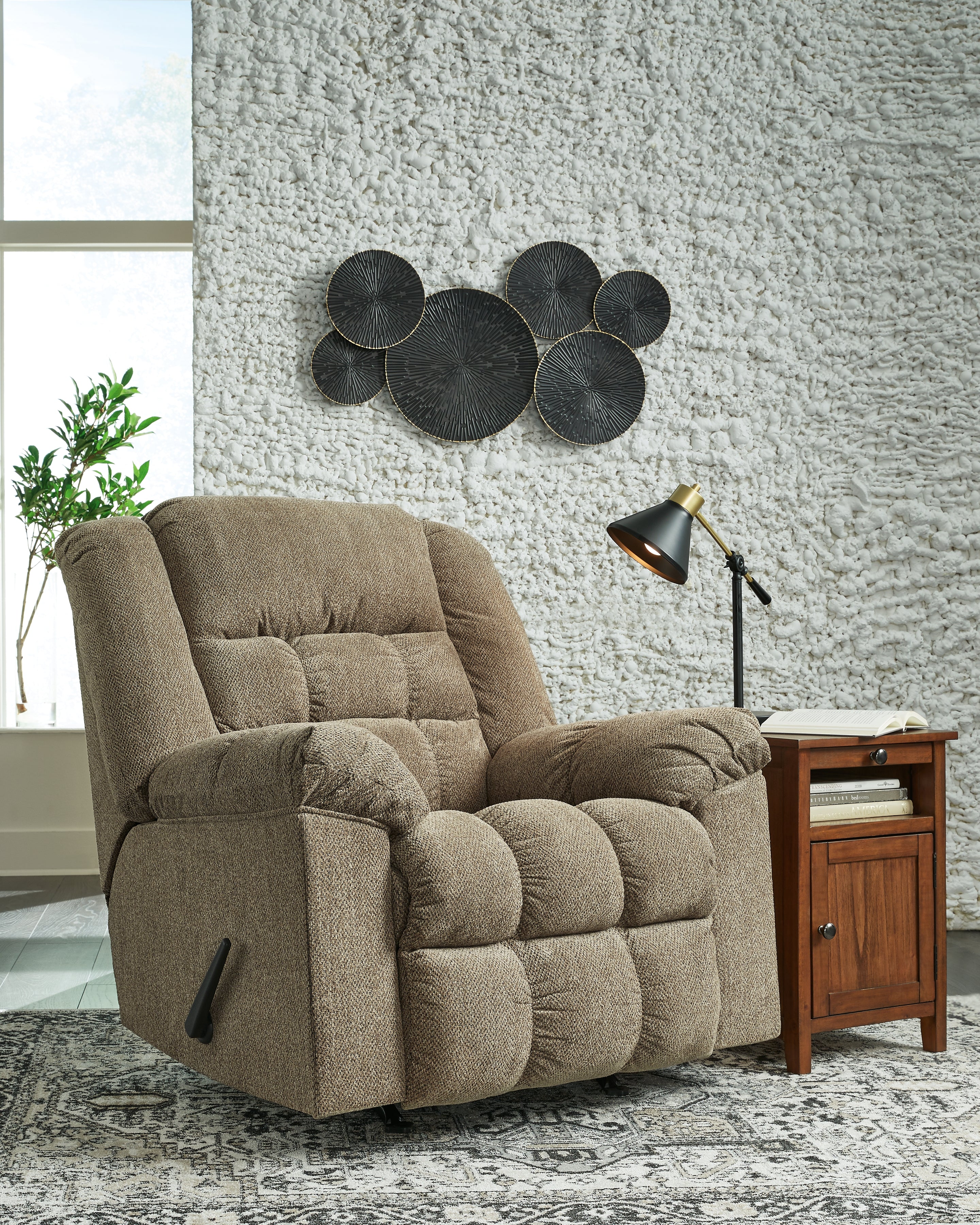 Prime Furniture - Ashley Furniture - Kegler Living Room - Rocker Recliner / Briar - 4450525