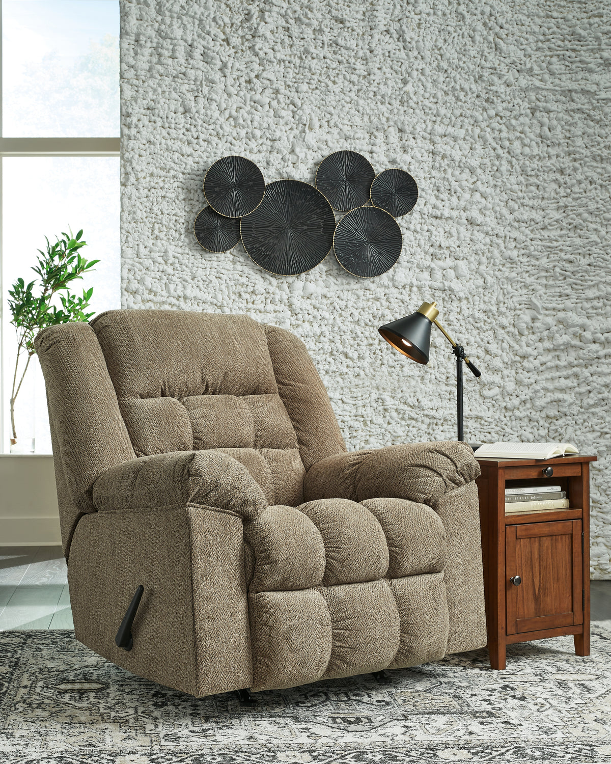 Prime Furniture - Ashley Furniture - Kegler Living Room - Rocker Recliner / Briar - 4450525