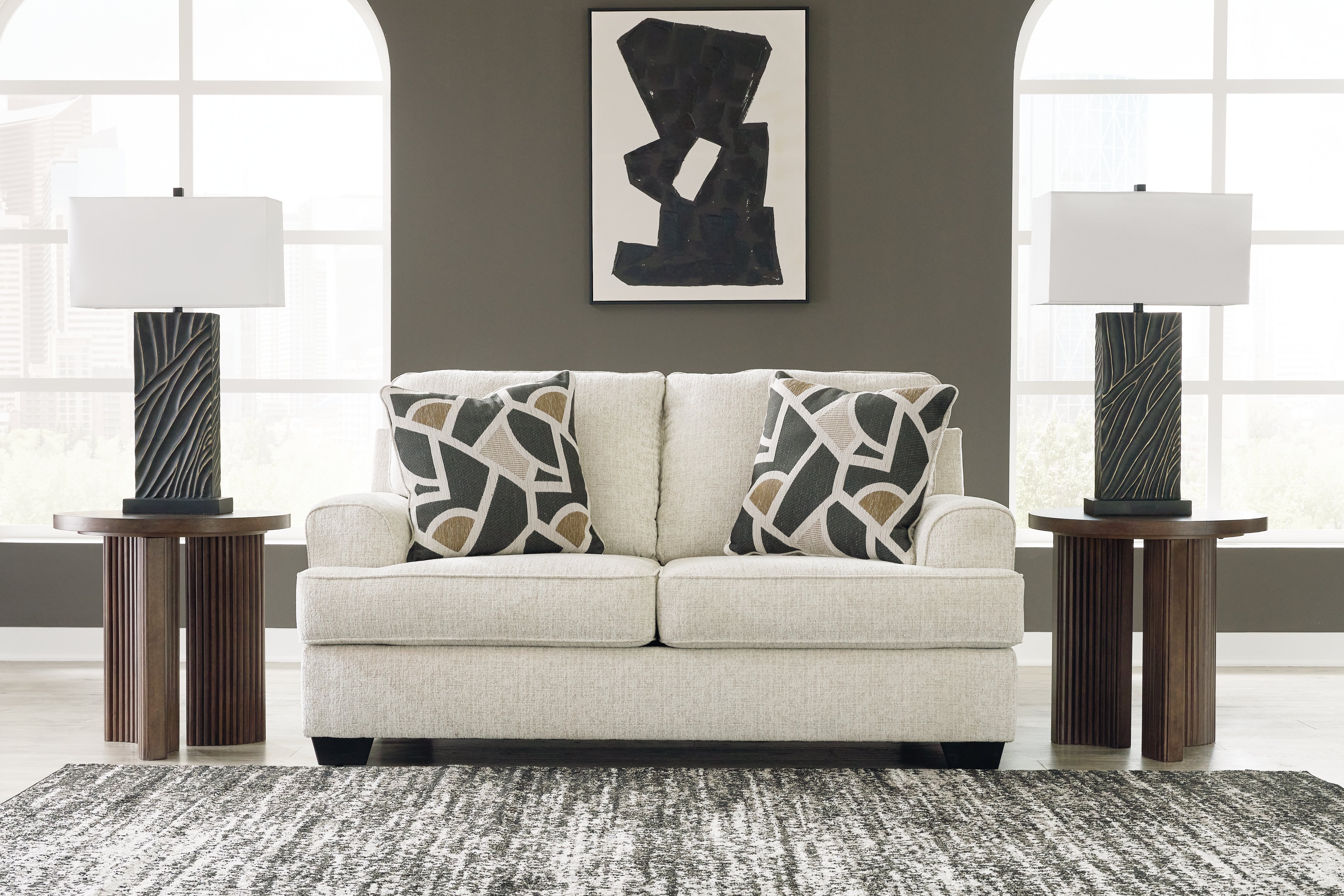 Prime Furniture - Ashley Furniture - Heartcort Living Room - Loveseat / Quartz - 4460435