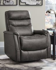 Prime Furniture - Ashley Furniture - Riptyme Living Room - Swivel Glider Recliner / Quarry - 4640261