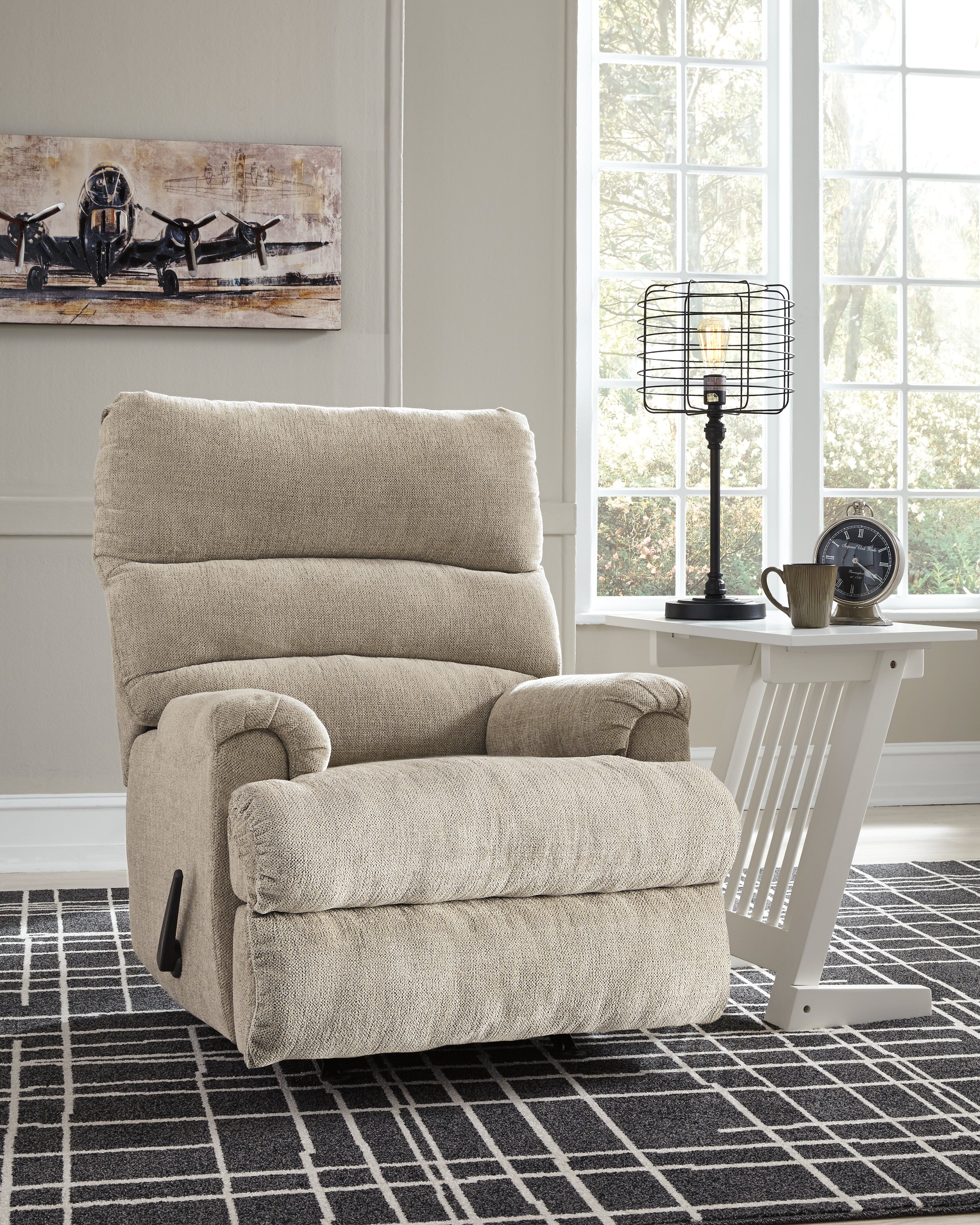 Prime Furniture - Ashley Furniture - Man Fort Living Room - Rocker Recliner / Dusk - 4660425