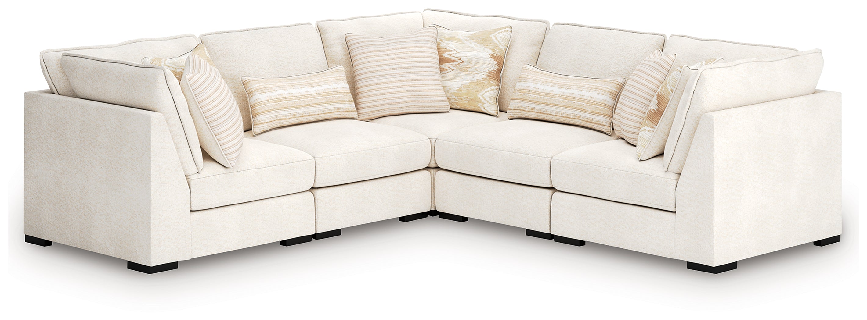 Prime Furniture - Ashley Furniture - Donelson Creek Sectional - 5-Piece Sectional / Vanilla - 48002S1
