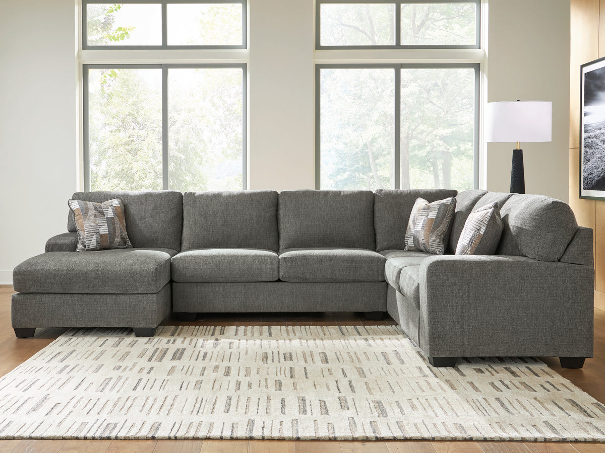 Prime Furniture - Ashley Furniture - Clarington Sectional - RAF 3-Piece Sectional with Chaise - PC48405S1