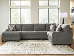 Prime Furniture - Ashley Furniture - Clarington Sectional - RAF 3-Piece Sectional with Chaise - PC48405S1