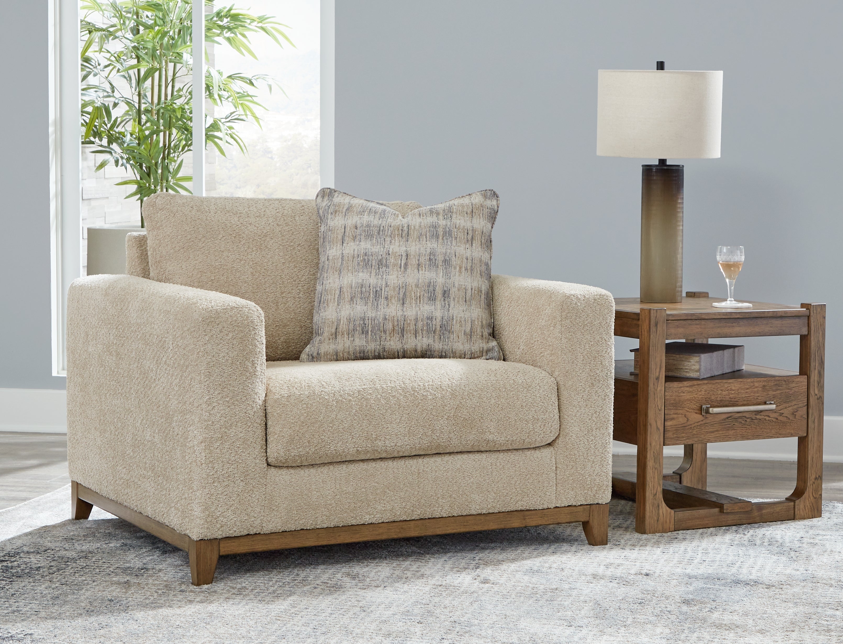 Prime Furniture - Ashley Furniture - Parklynn Living Room - Chair and a Half / Desert - 4890223