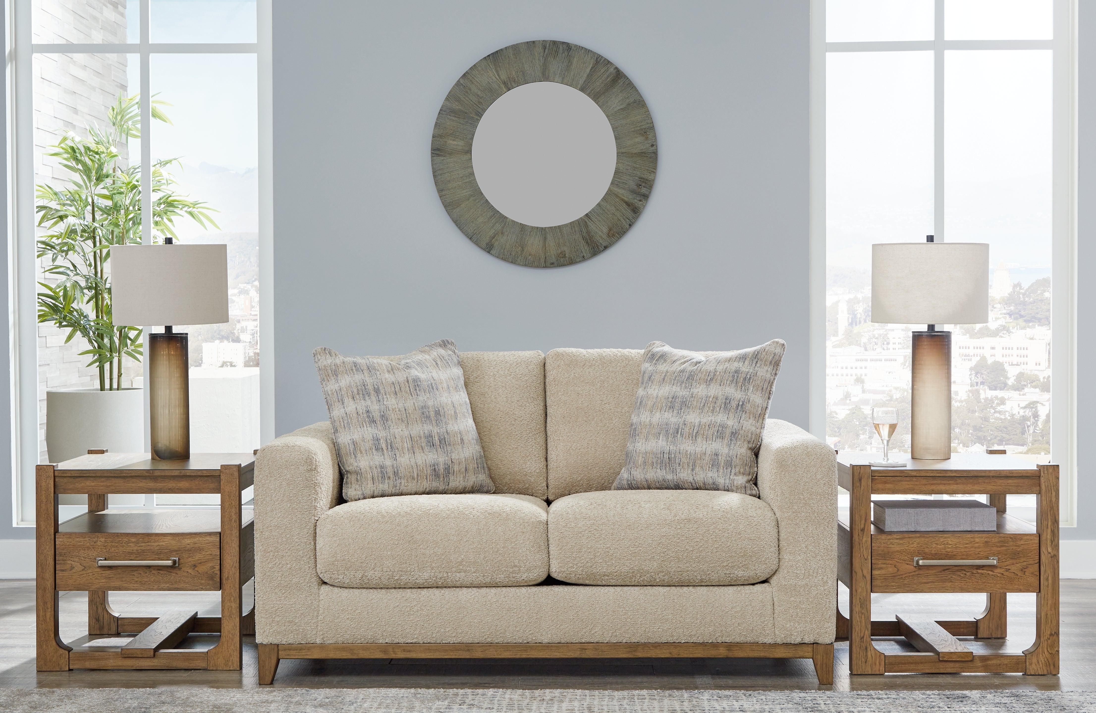 Prime Furniture - Ashley Furniture - Parklynn Living Room - Loveseat / Desert - 4890235