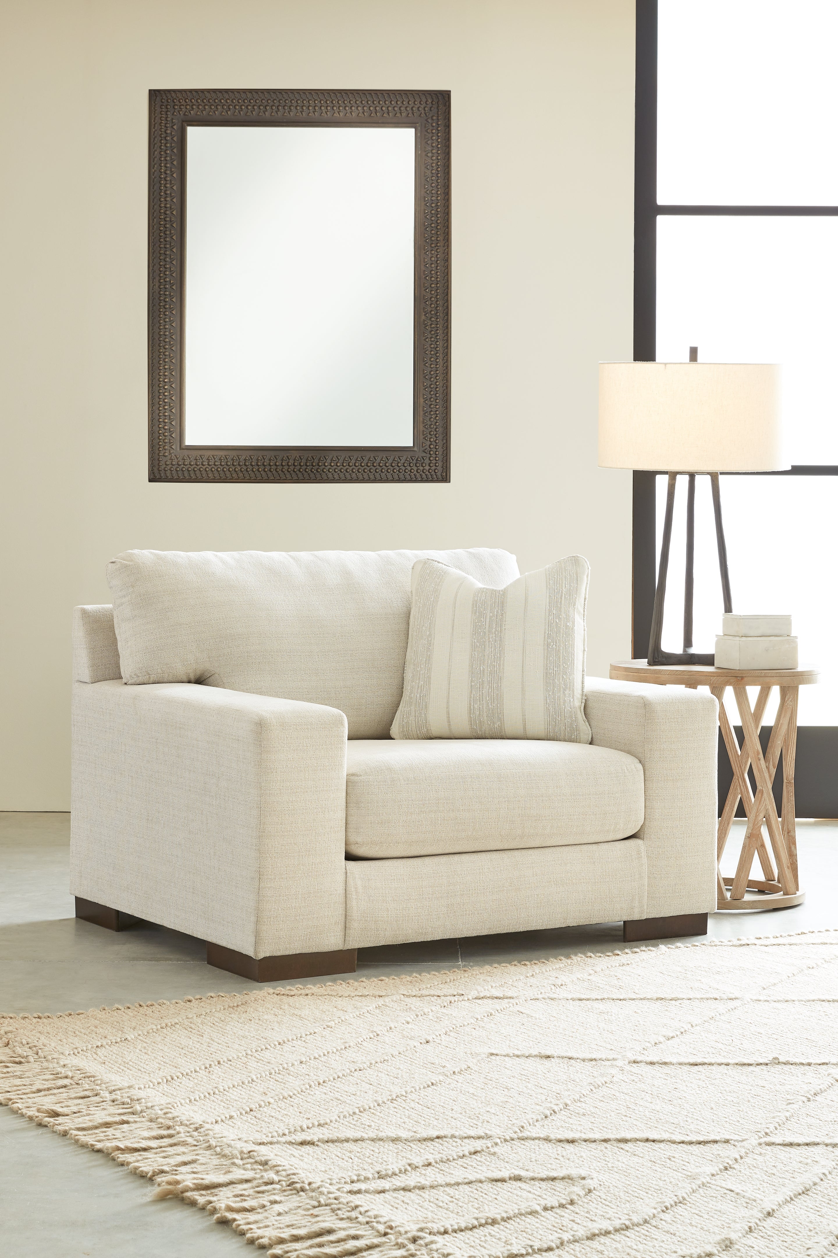 Prime Furniture - Ashley Furniture - Maggie Living Room - Chair and a Half / Birch - 5200323