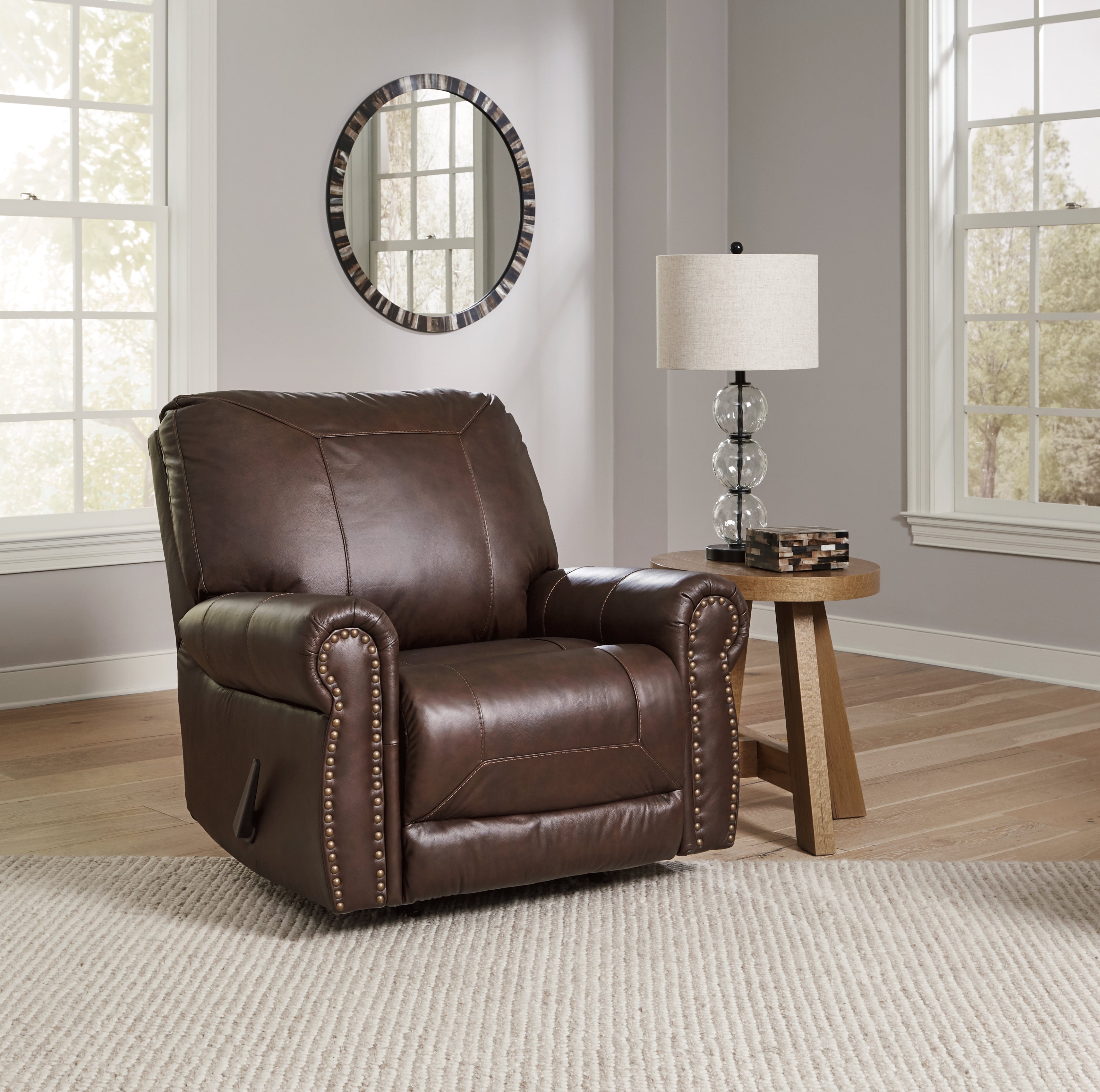 Prime Furniture - Ashley Furniture - Colleton Living Room - Rocker Recliner / Dark Brown - 5210725