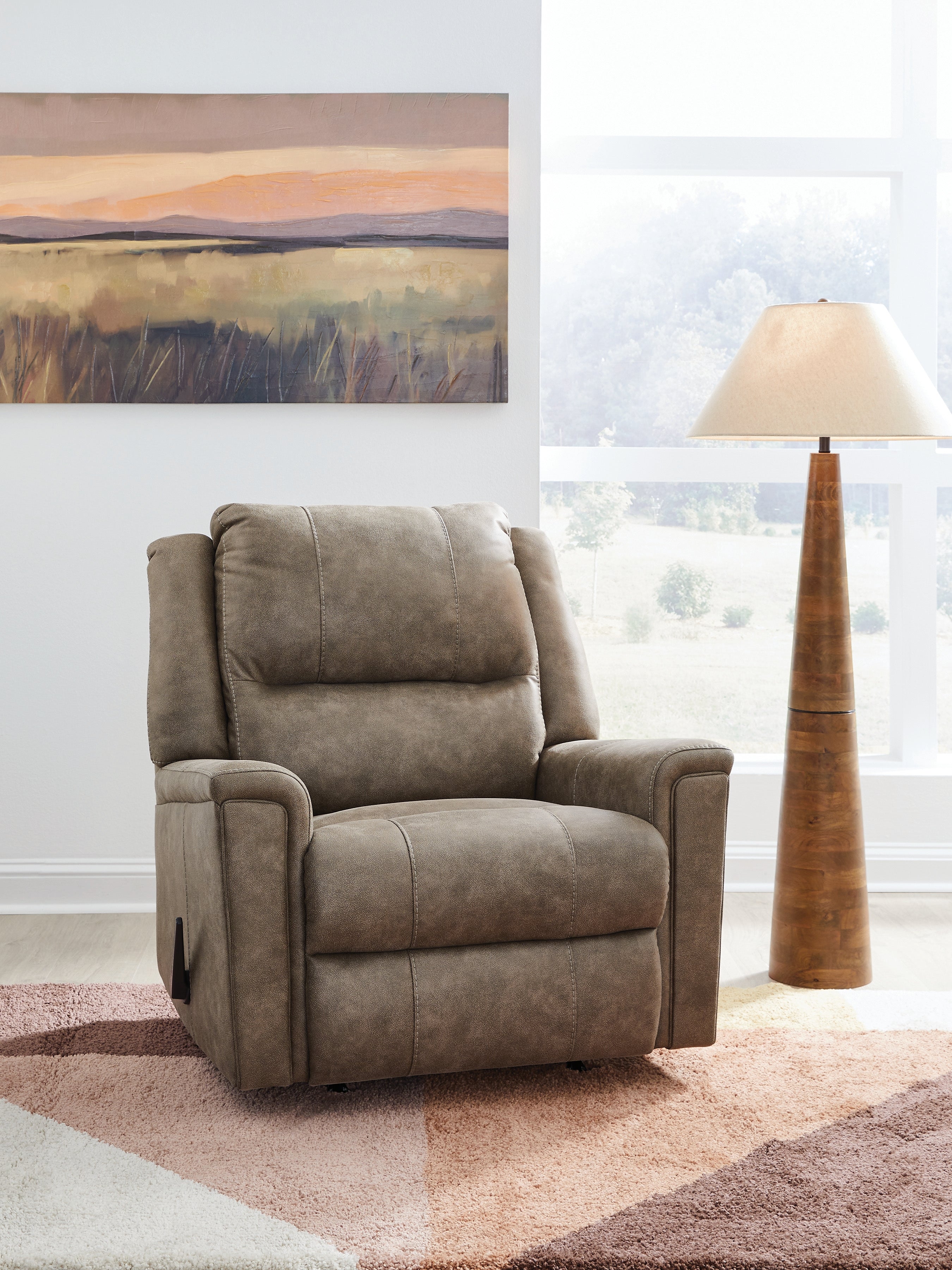 Prime Furniture - Ashley Furniture - Lixtowel Living Room - Rocker Recliner / Fog - PC5300525