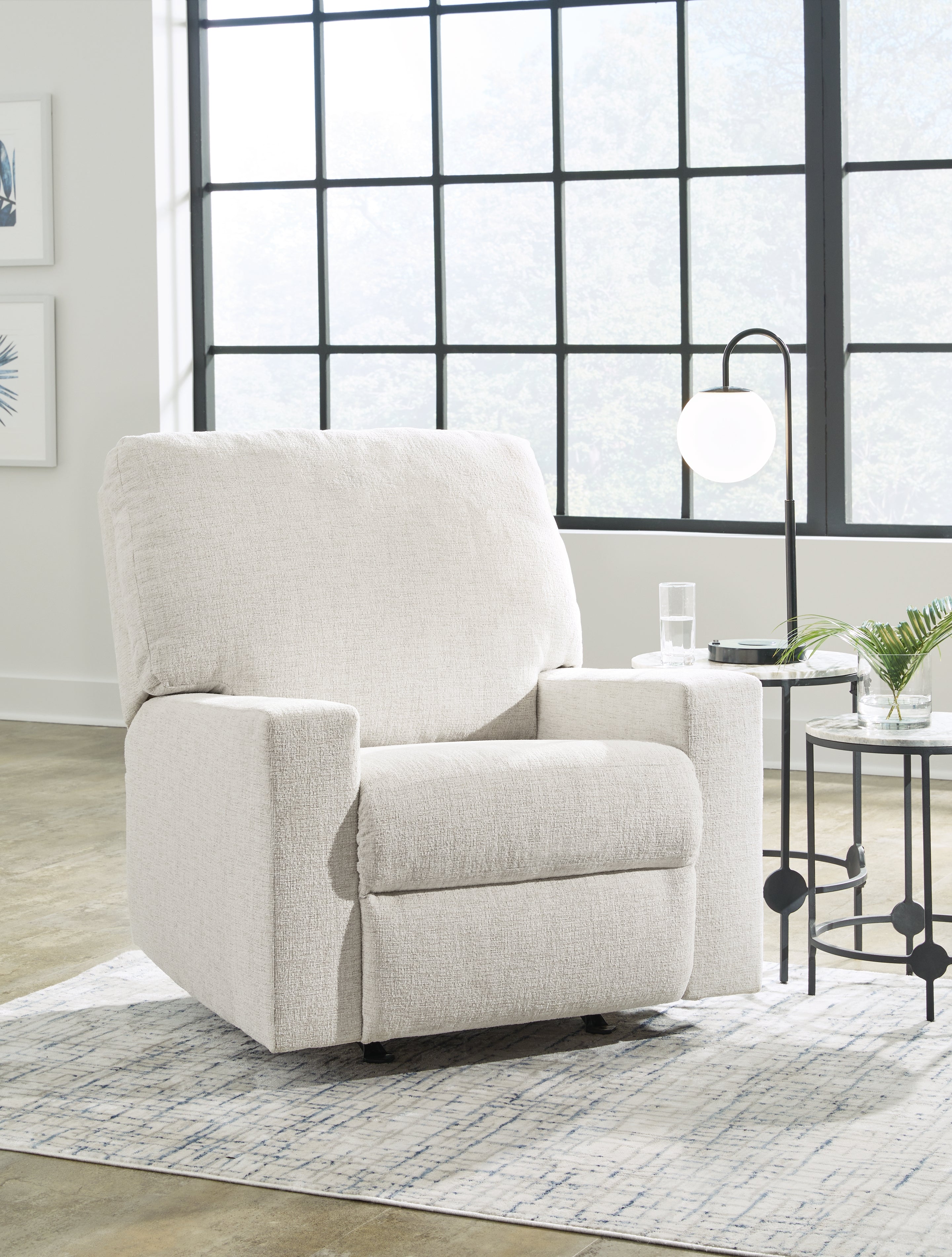 Prime Furniture - Ashley Furniture - Rannis Living Room - Rocker Recliner / Snow - 5360325
