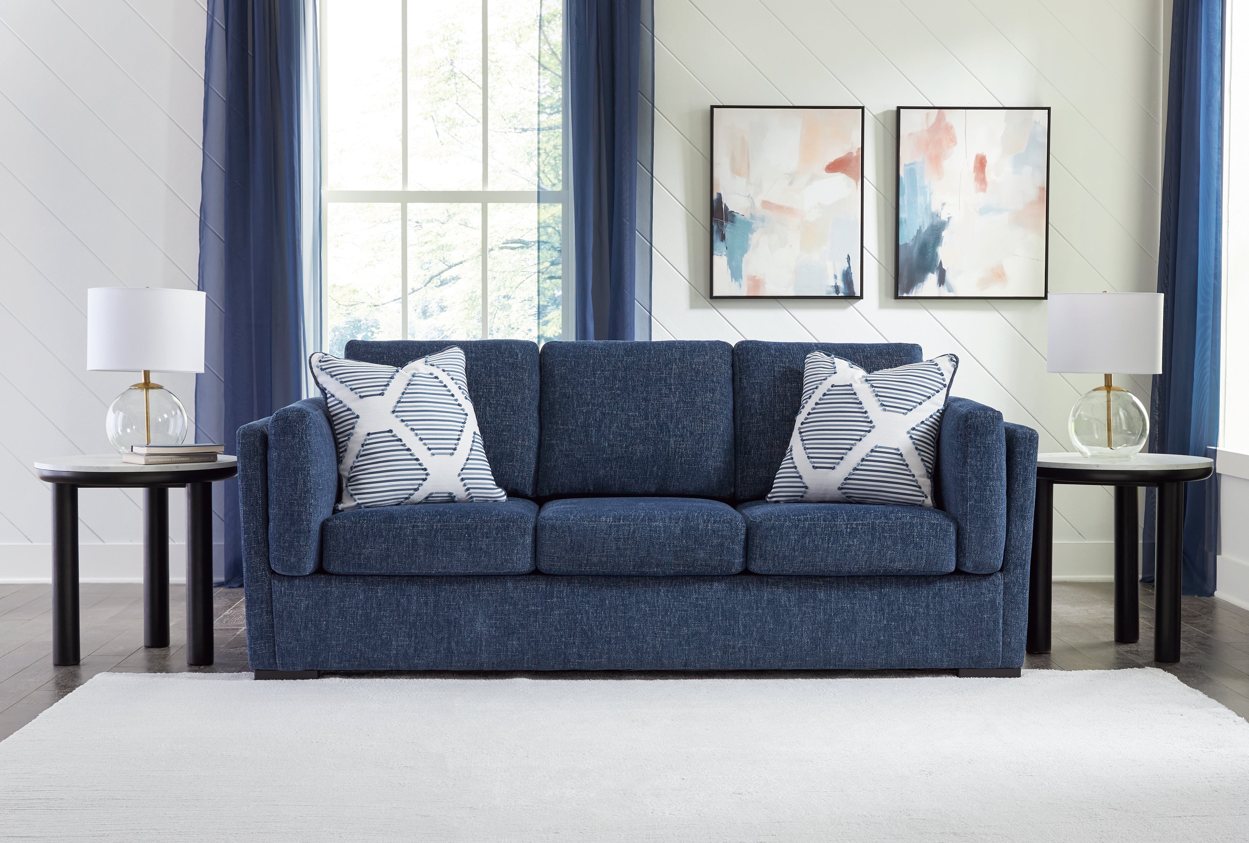 Prime Furniture - Ashley Furniture - Evansley Living Room - Sofa / Navy - 5450238