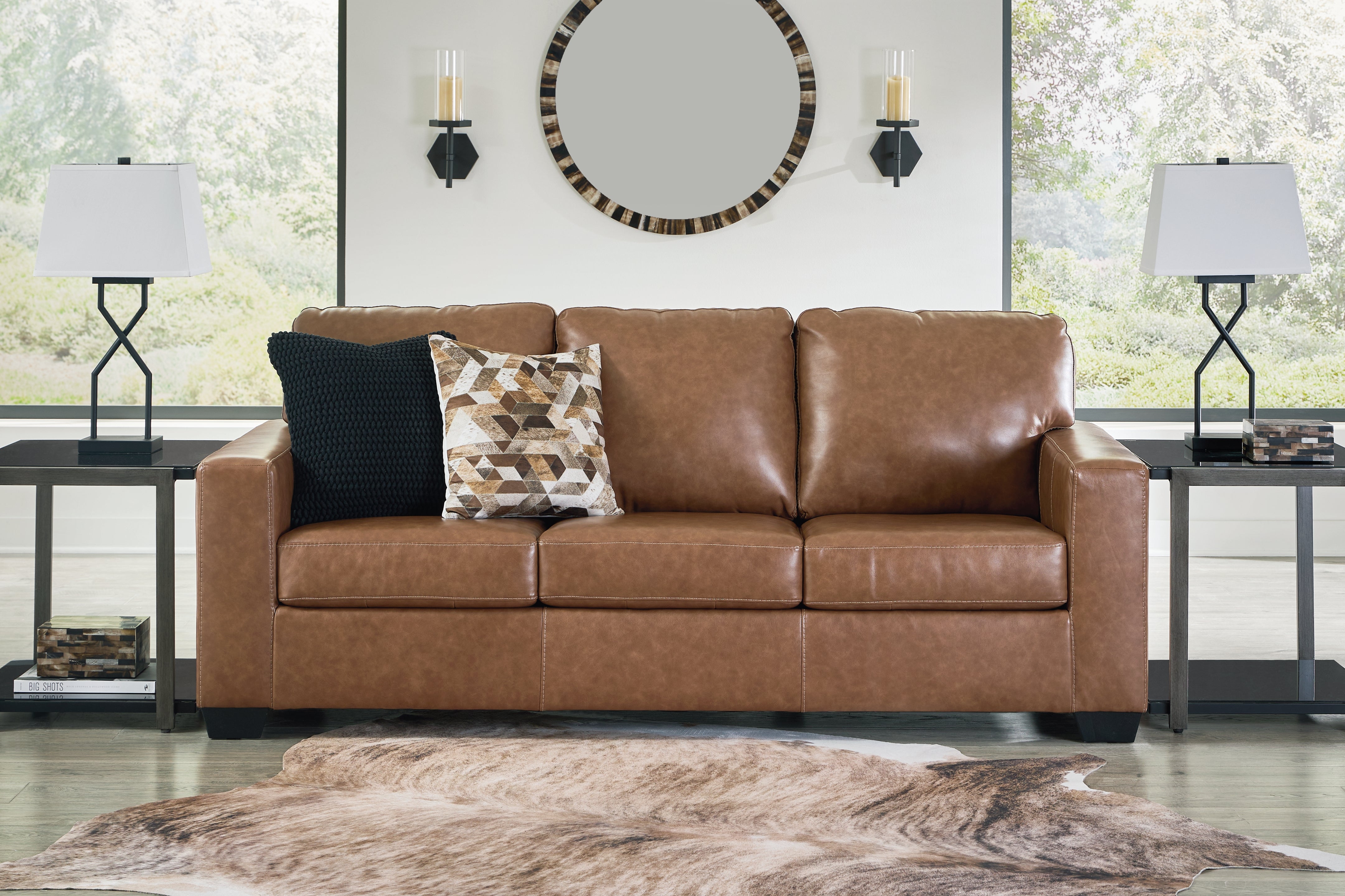 Prime Furniture - Ashley Furniture - Bolsena Living Room - Sofa / Caramel - 5560338