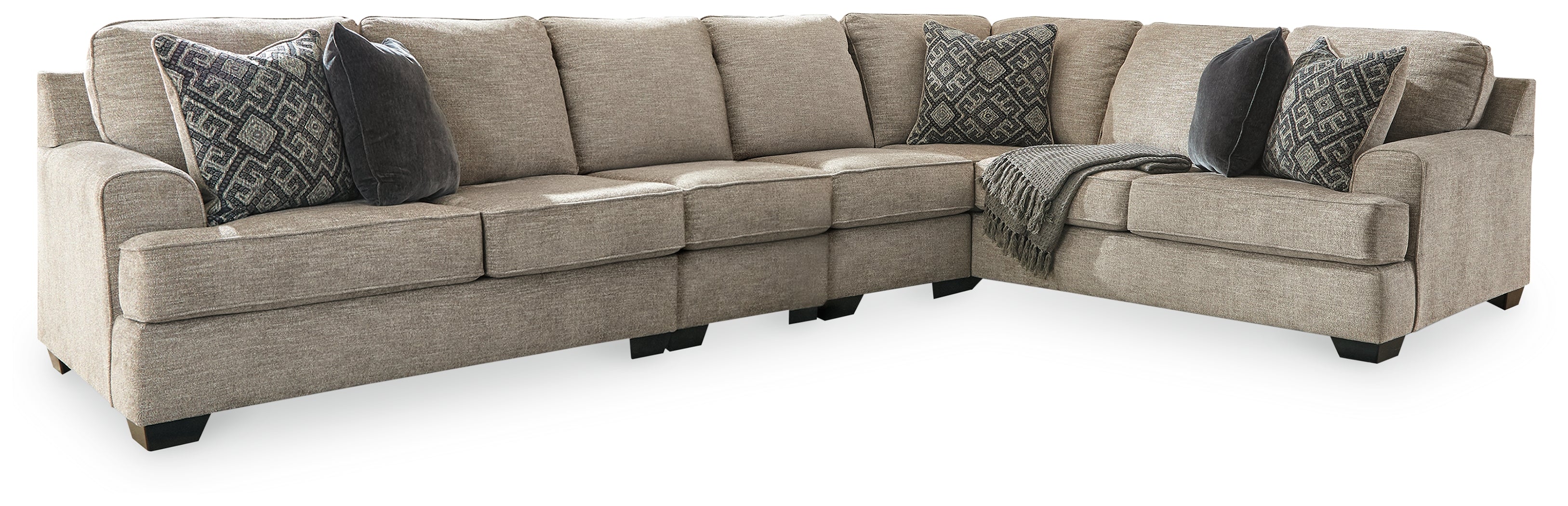 Prime Furniture - Ashley Furniture - Bovarian Sectional - RAF 4-Piece Sectional / Stone - 56103S5