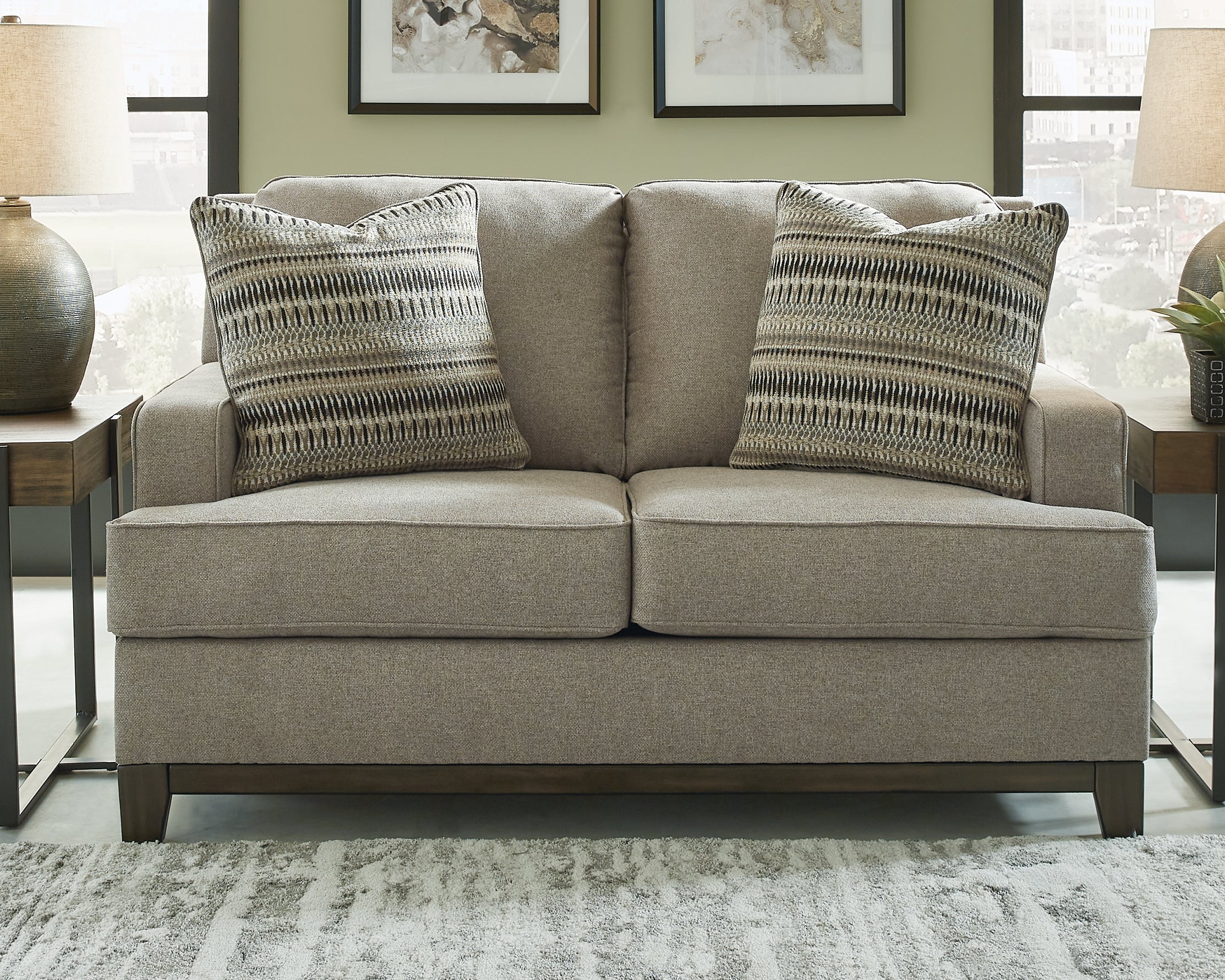 Prime Furniture - Ashley Furniture - Kaywood Living Room - Loveseat / Granite - 5630335