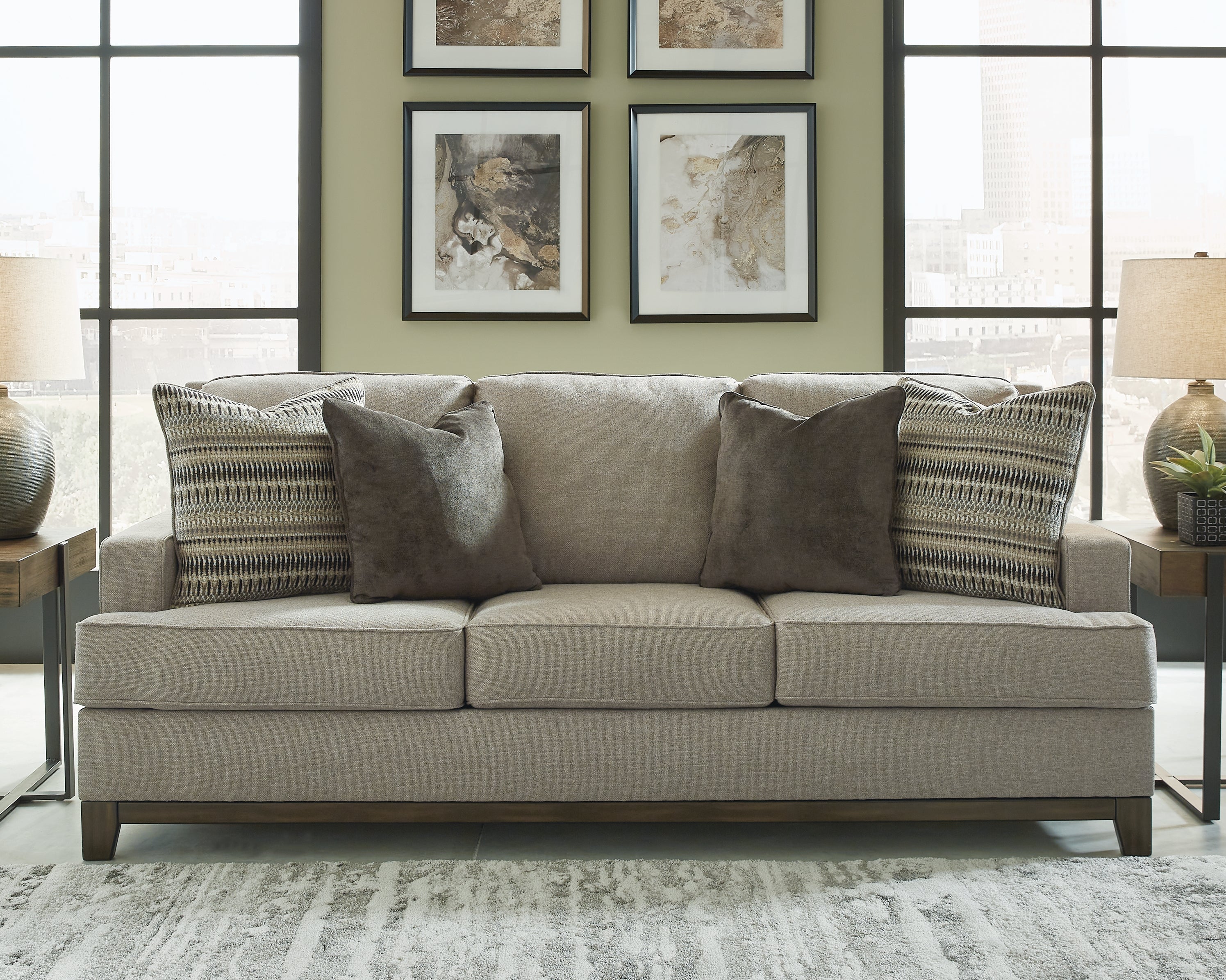 Prime Furniture - Ashley Furniture - Kaywood Living Room - Sofa / Granite - 5630338