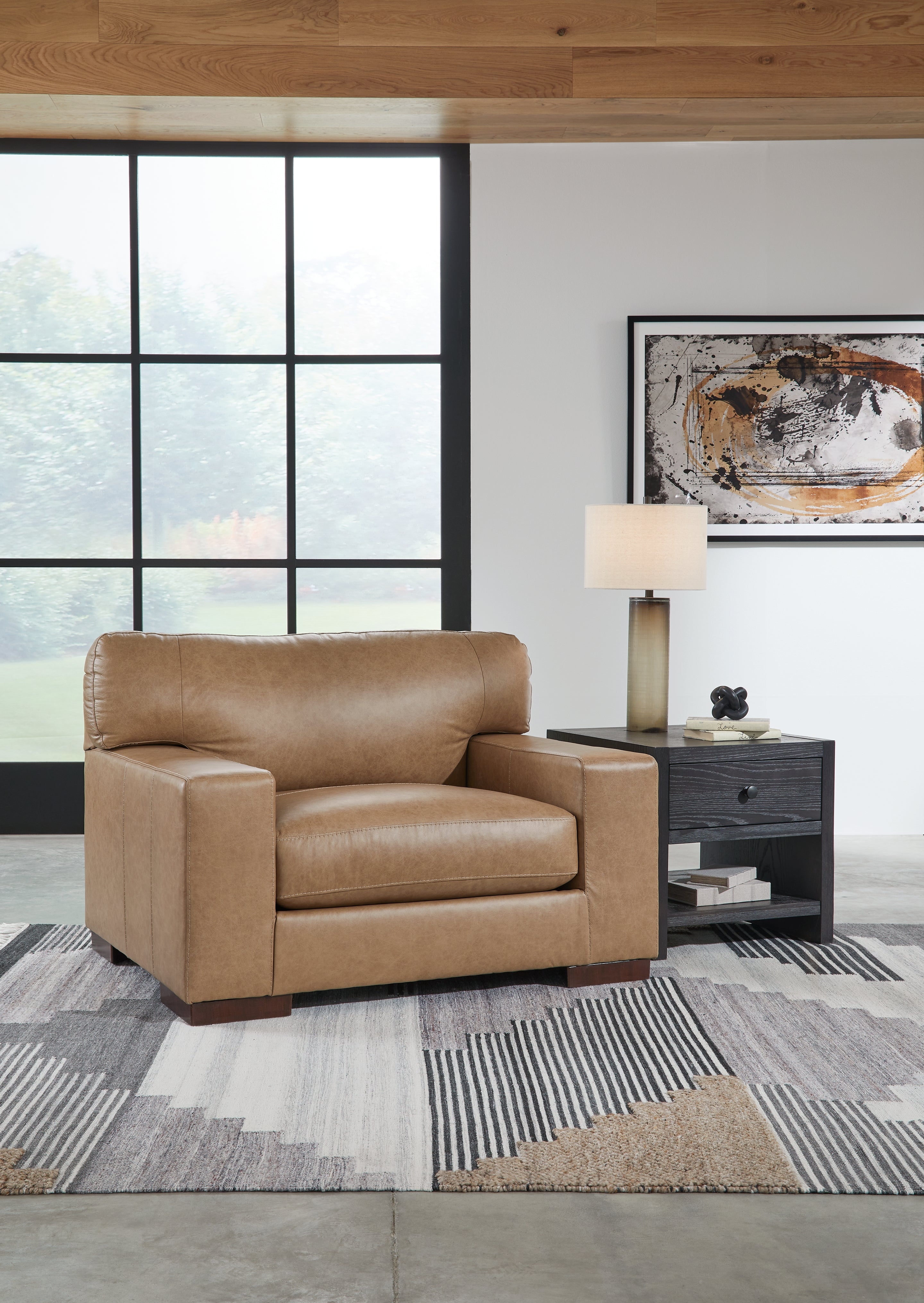 Prime Furniture - Ashley Furniture - Lombardia Living Room - Chair and a Half / Tumbleweed - 5730223