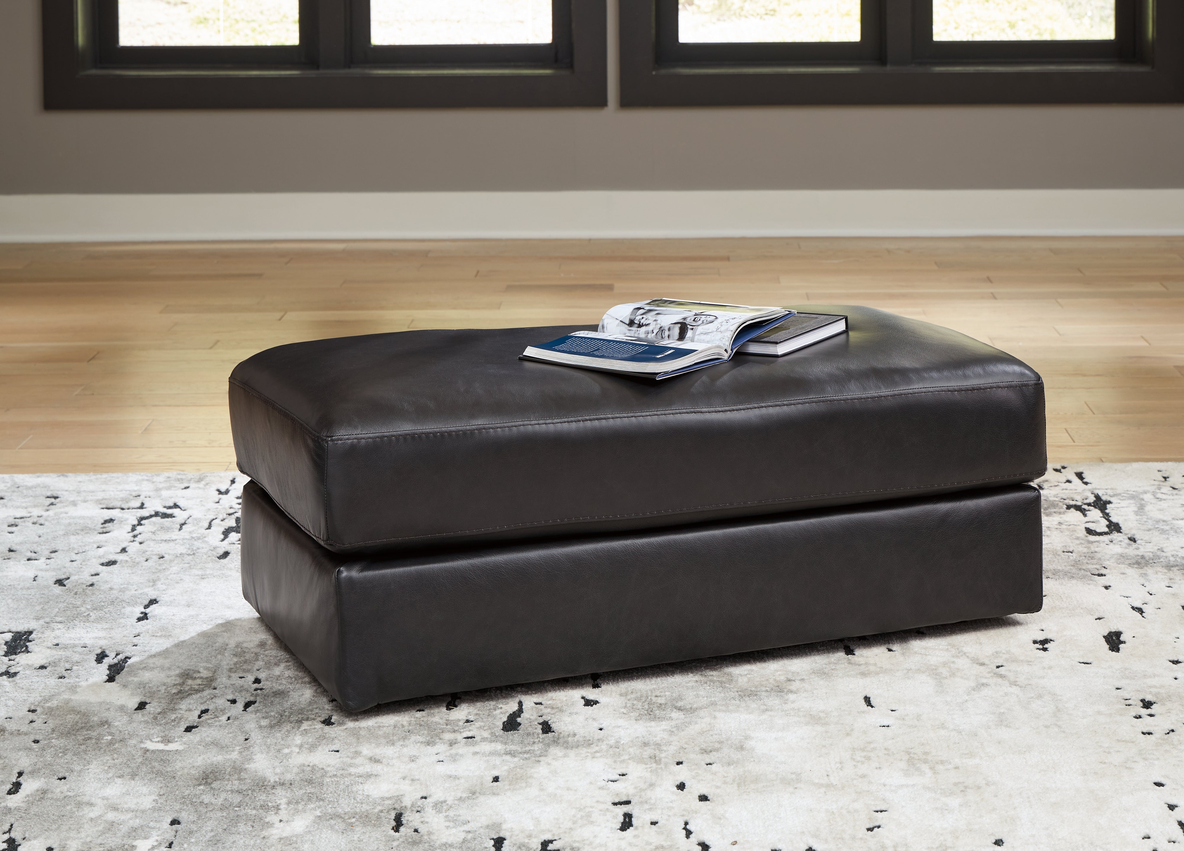 Prime Furniture - Ashley Furniture - Amiata Living Room - Ottoman / Onyx - 5740514