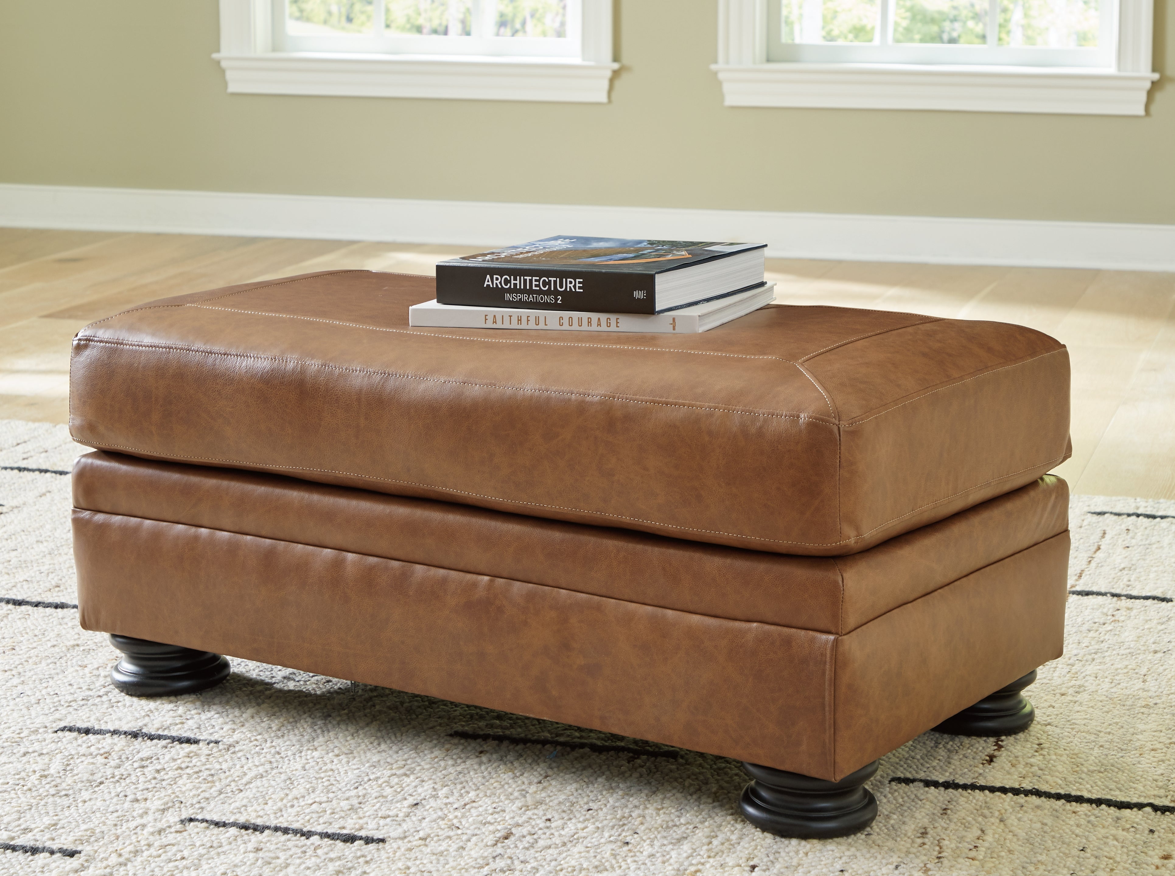Prime Furniture - Ashley Furniture - Carianna Living Room - Ottoman / Caramel - 5760414