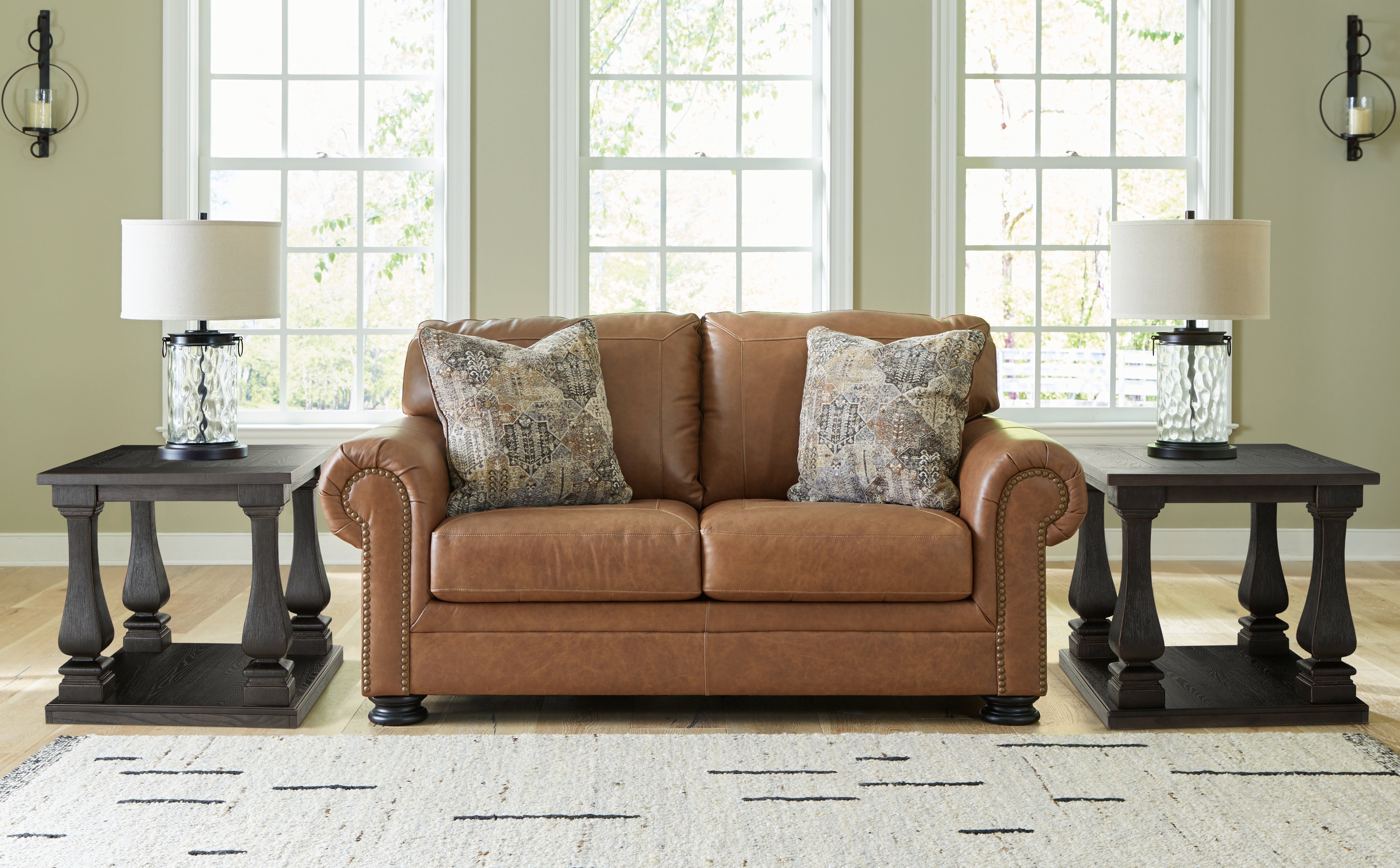 Prime Furniture - Ashley Furniture - Carianna Living Room - Loveseat / Caramel - 5760435