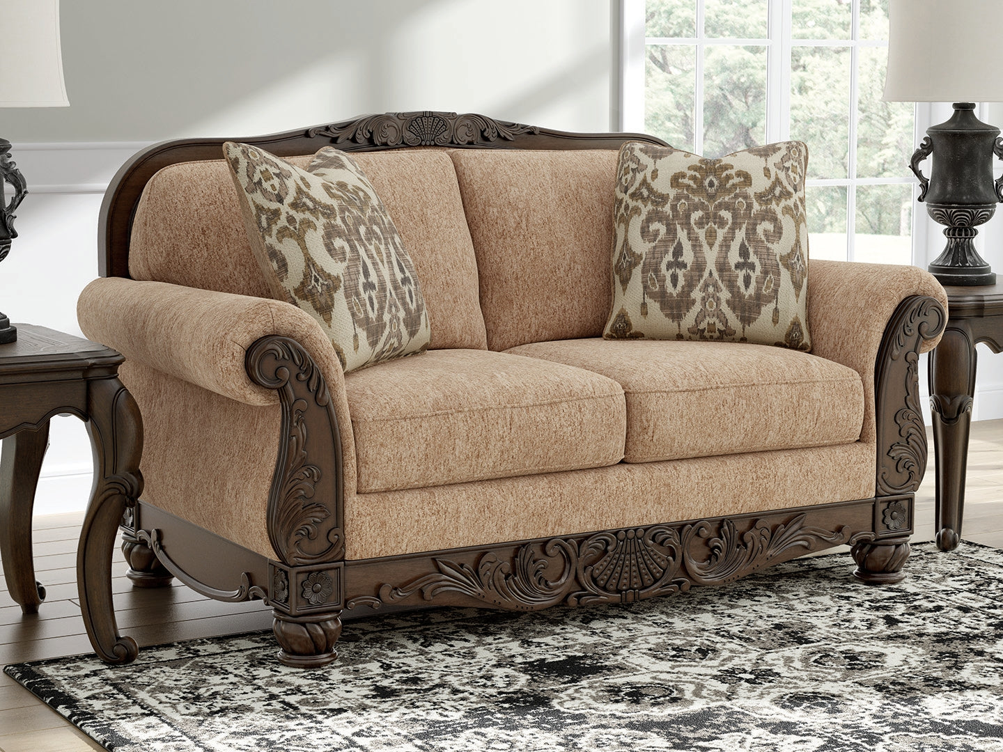 Prime Furniture - Ashley Furniture - Chelsworth Living Room - Loveseat / Golden - PC5790535