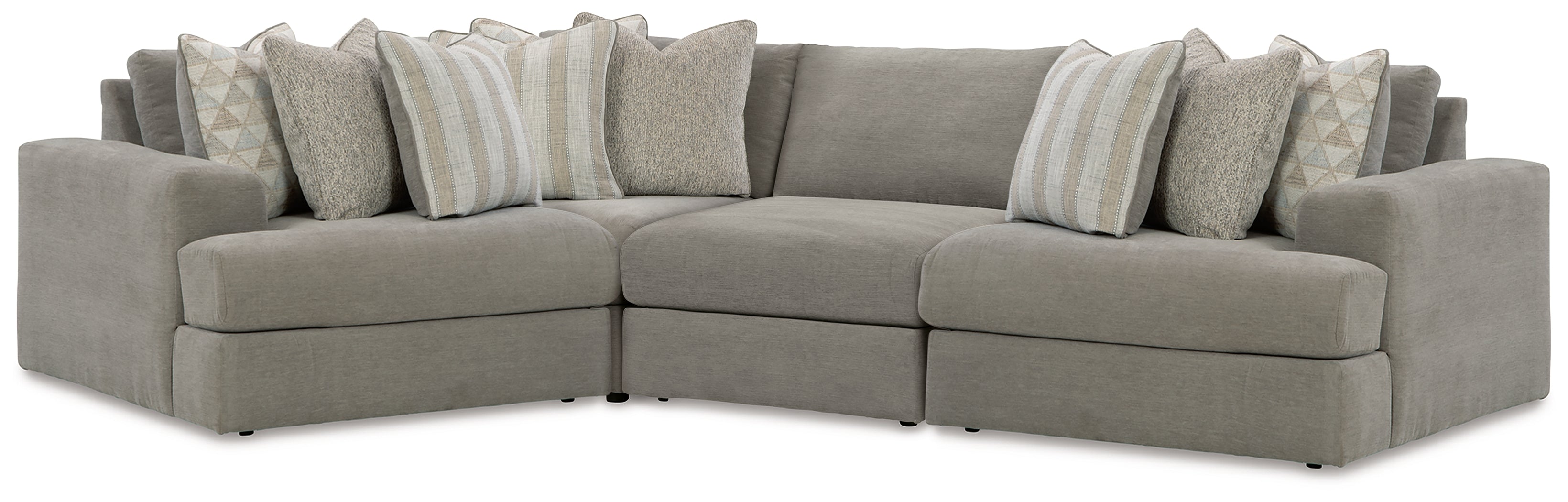 Prime Furniture - Ashley Furniture - Avaliyah Sectional - RAF 4-Piece Sectional / Ash - 58103S5