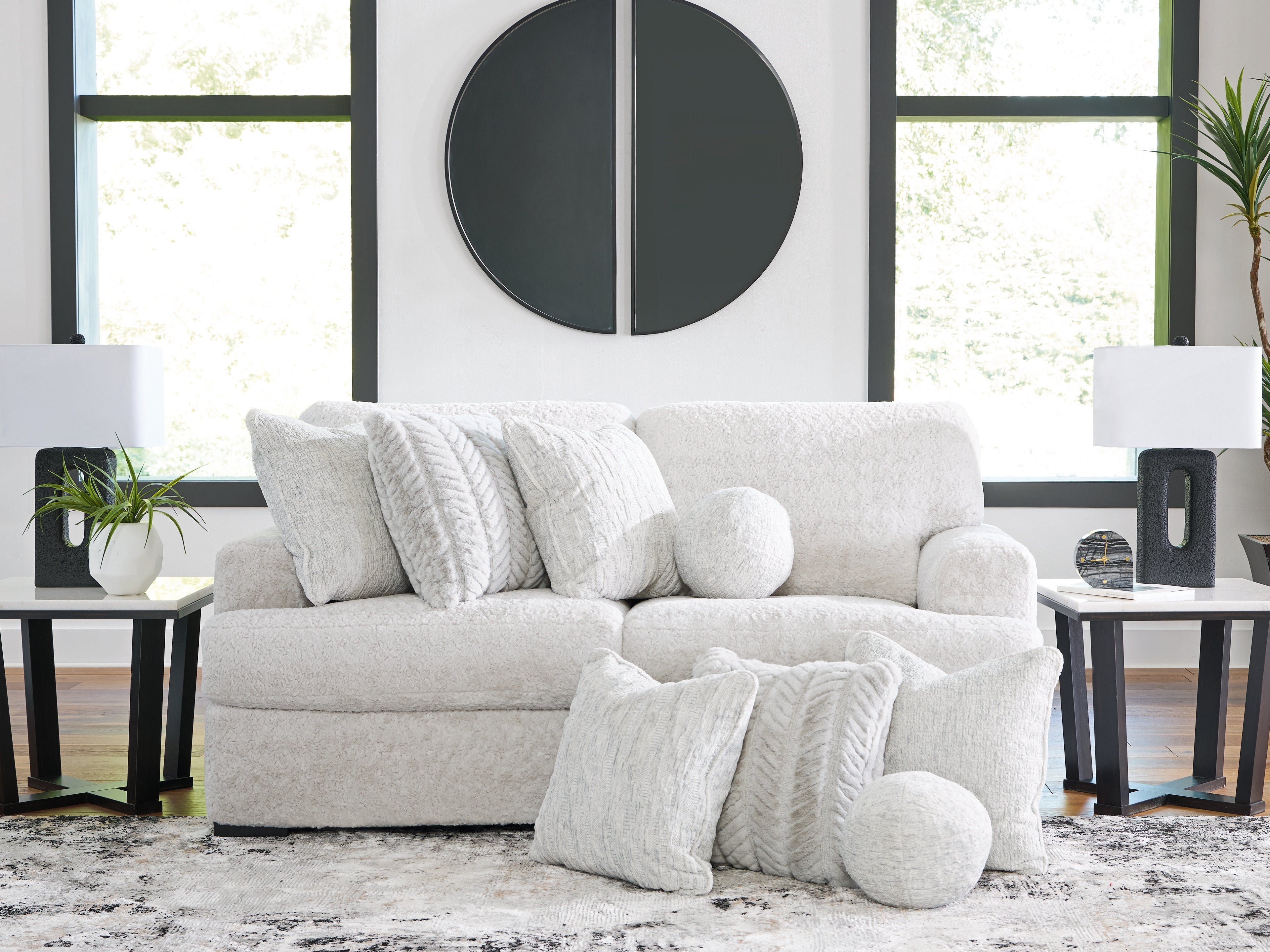 Prime Furniture - Ashley Furniture - Cuddle Plush Sectional - RAF 2-Piece Sectional / Arctic - PC59106S9