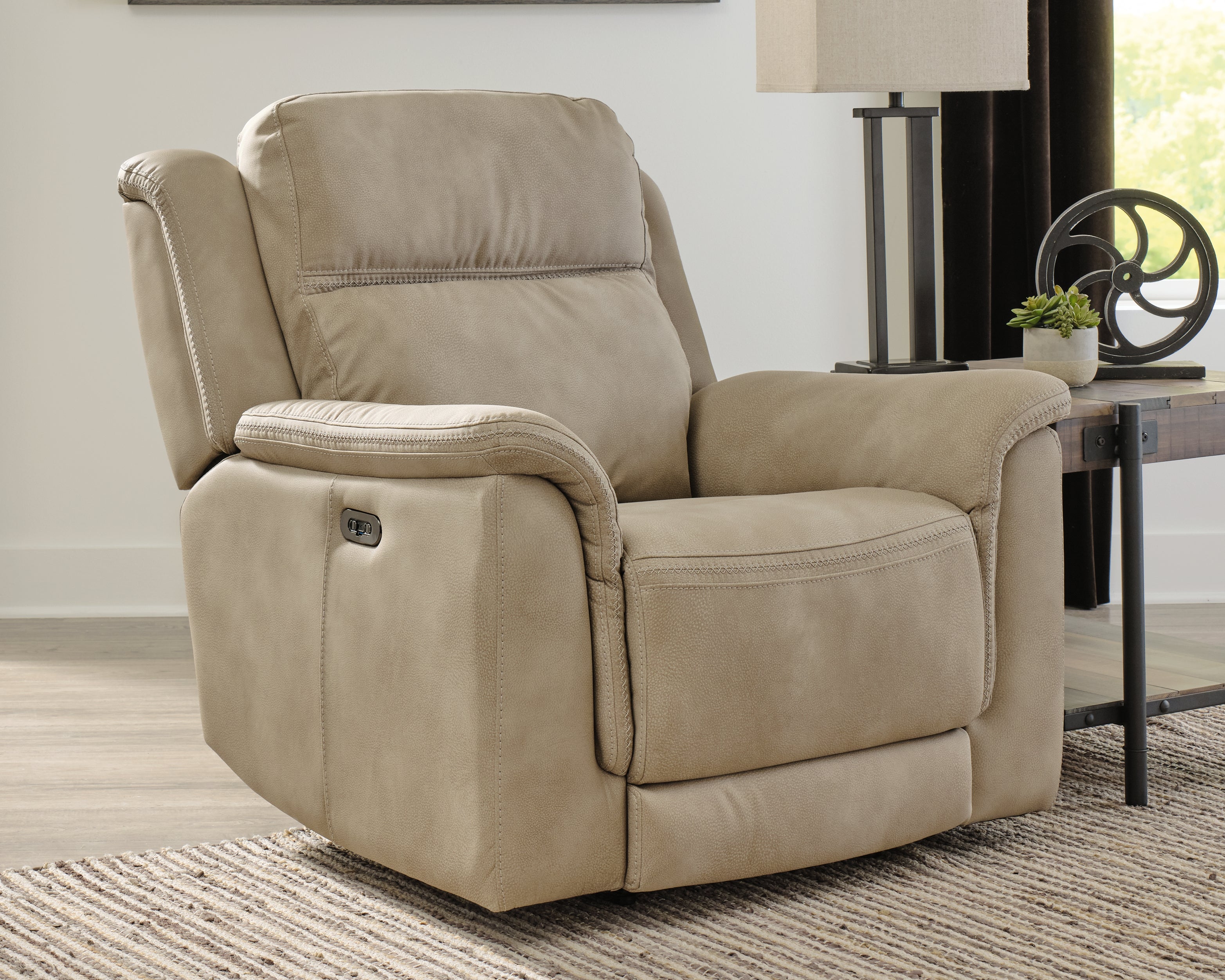 Prime Furniture - Ashley Furniture - Next-Gen DuraPella Living Room - PWR Recliner/ADJ Headrest / Sand - 5930213