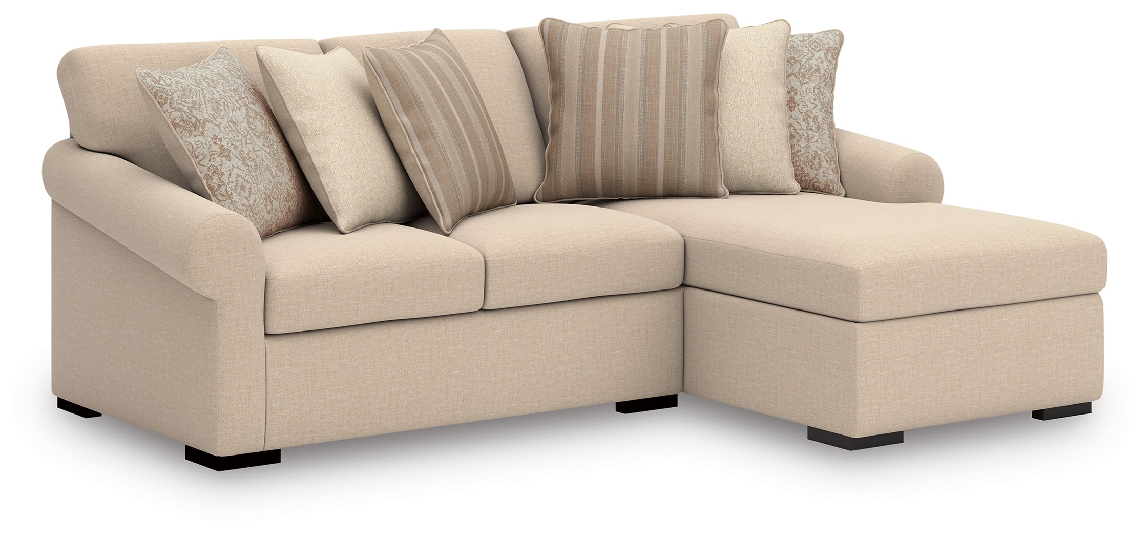 Prime Furniture - Ashley Furniture - LadyMae Sectional - 2-Piece Sectional with Chaise / Twill - 59404S2