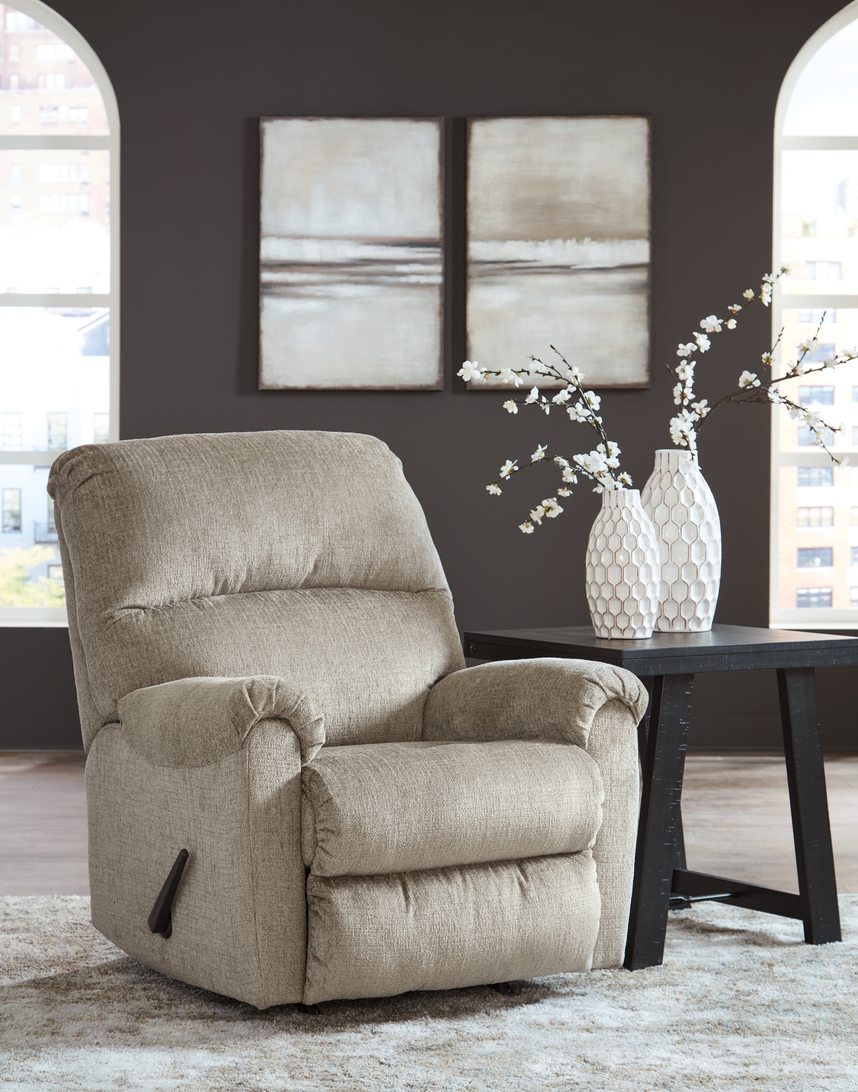 Prime Furniture - Ashley Furniture - Stonemeade Living Room - Rocker Recliner / Taupe - 5950425