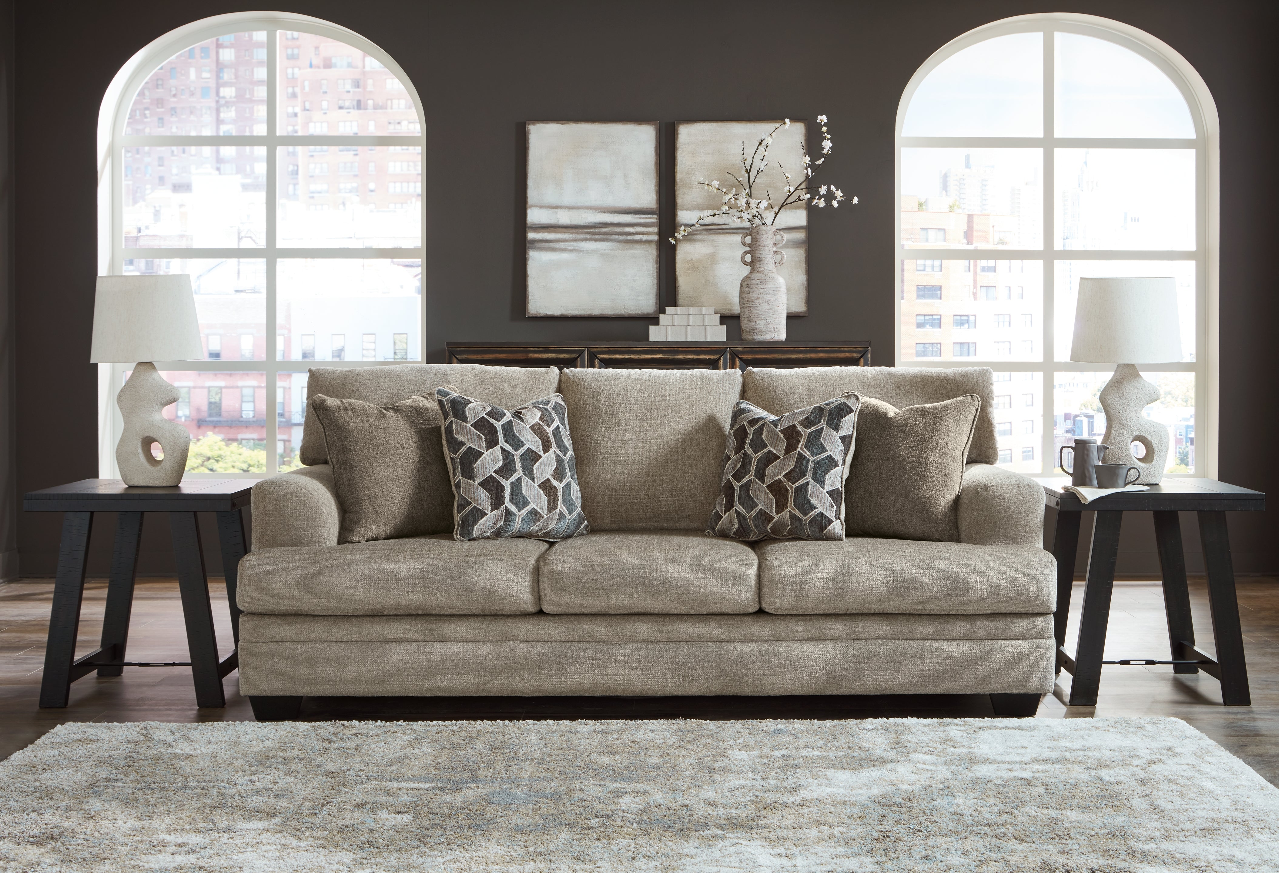 Prime Furniture - Ashley Furniture - Stonemeade Living Room - Sofa / Taupe - 5950438