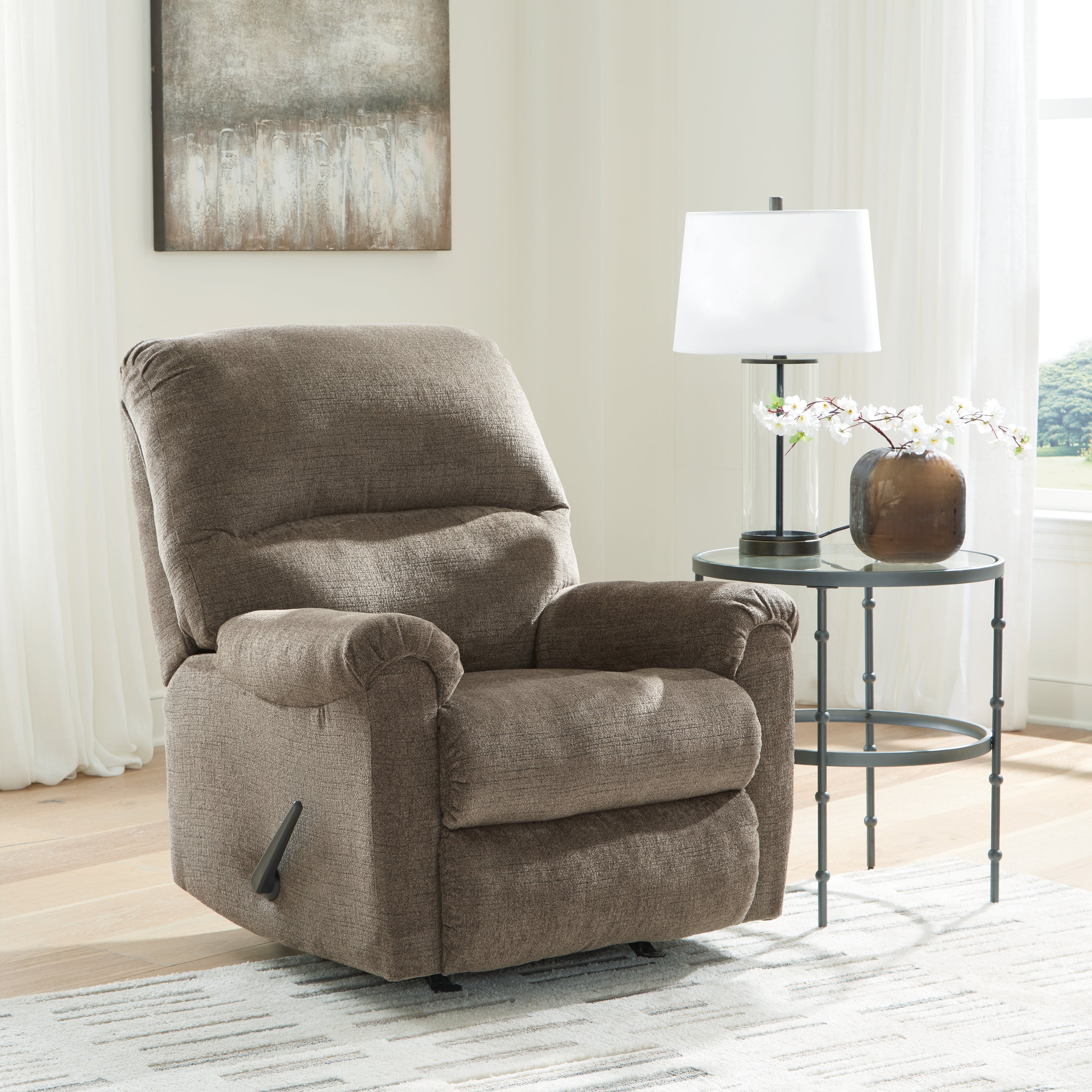 Prime Furniture - Ashley Furniture - Stonemeade Living Room - Rocker Recliner / Nutmeg - 5950525