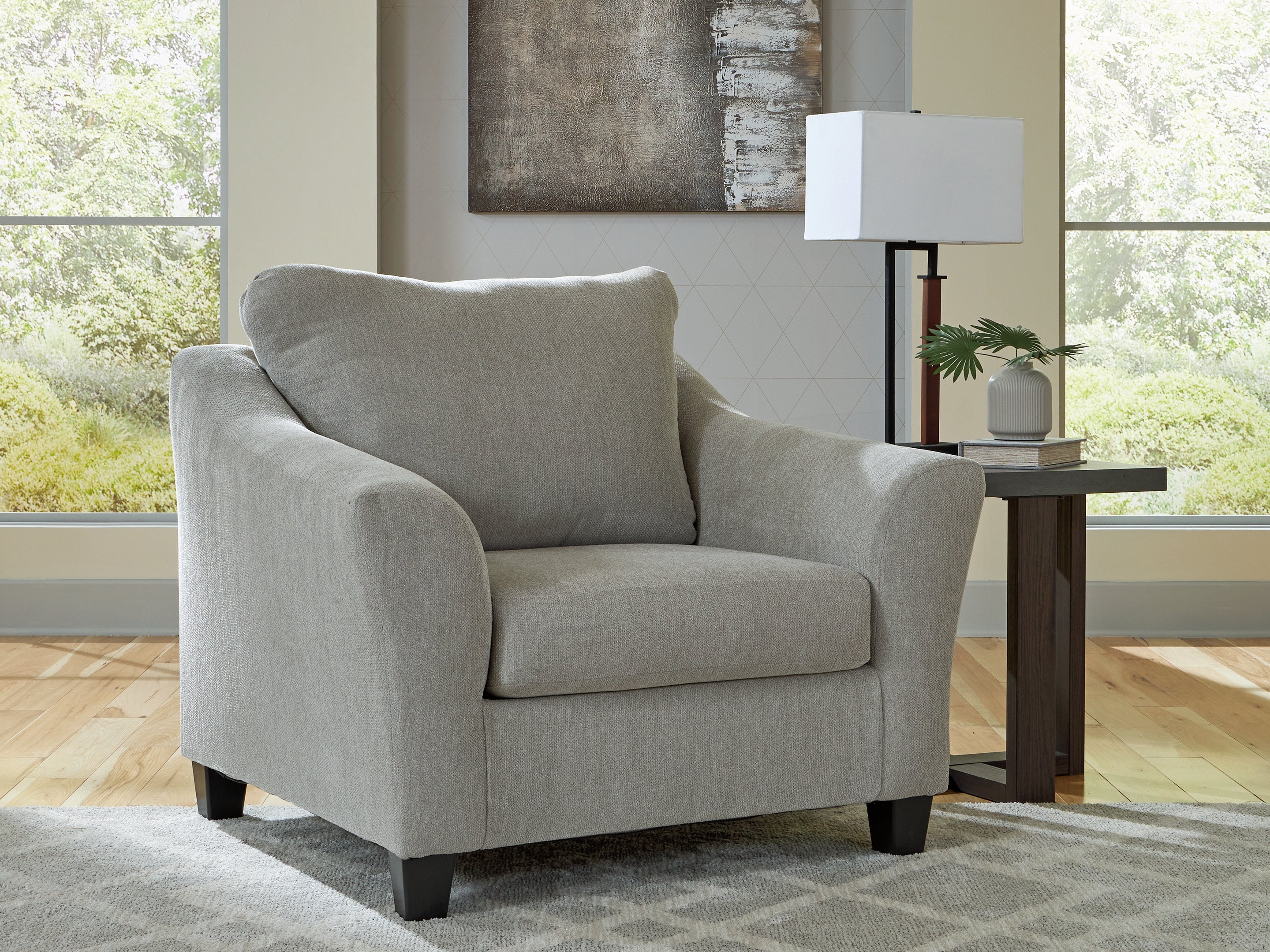 Prime Furniture - Ashley Furniture - Willarae Living Room - Chair and a Half / Taupe - 5980323